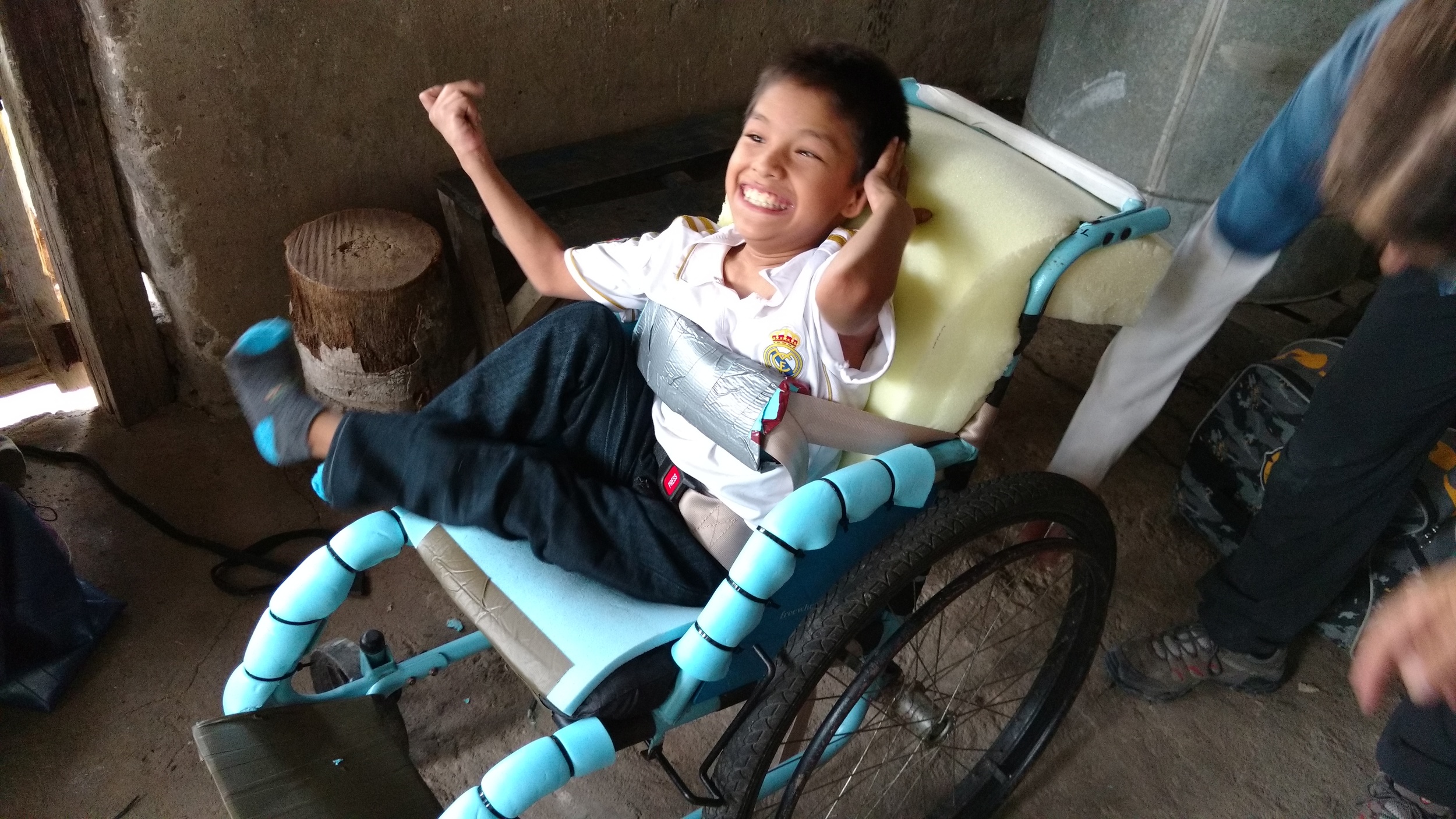 Daniel looking great in his new and improved wheelchair!