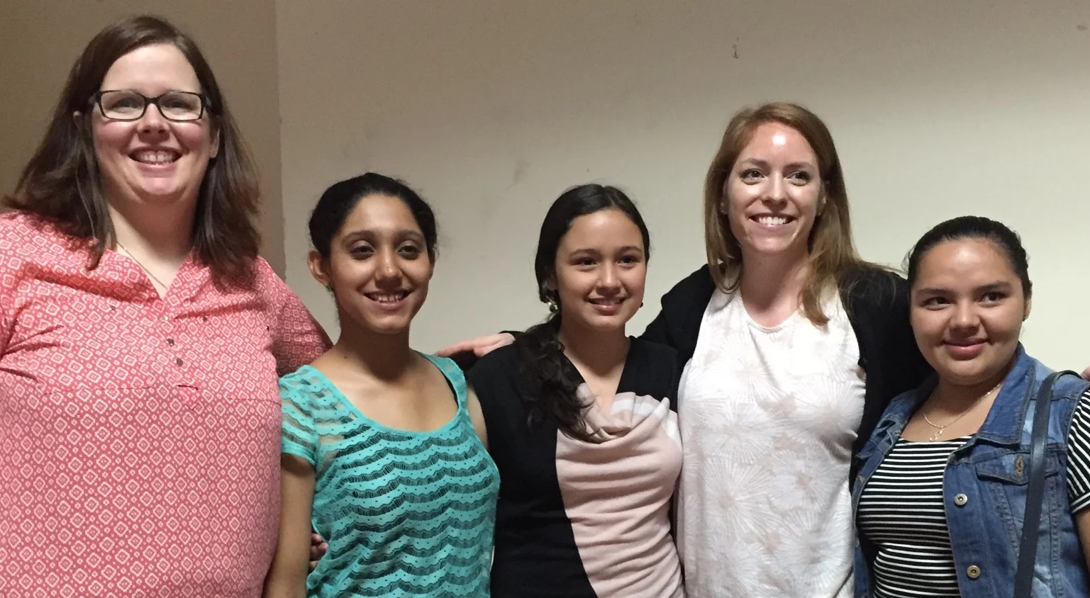 From left to right: Heather, Kimberly, Ana, Chloe, and Sara. Kimberly, Ana, and Sara were three of our valued translators!