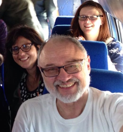 Dr. Fabian Gorodzinksy with Tinka and Heather on the way to Gracias.