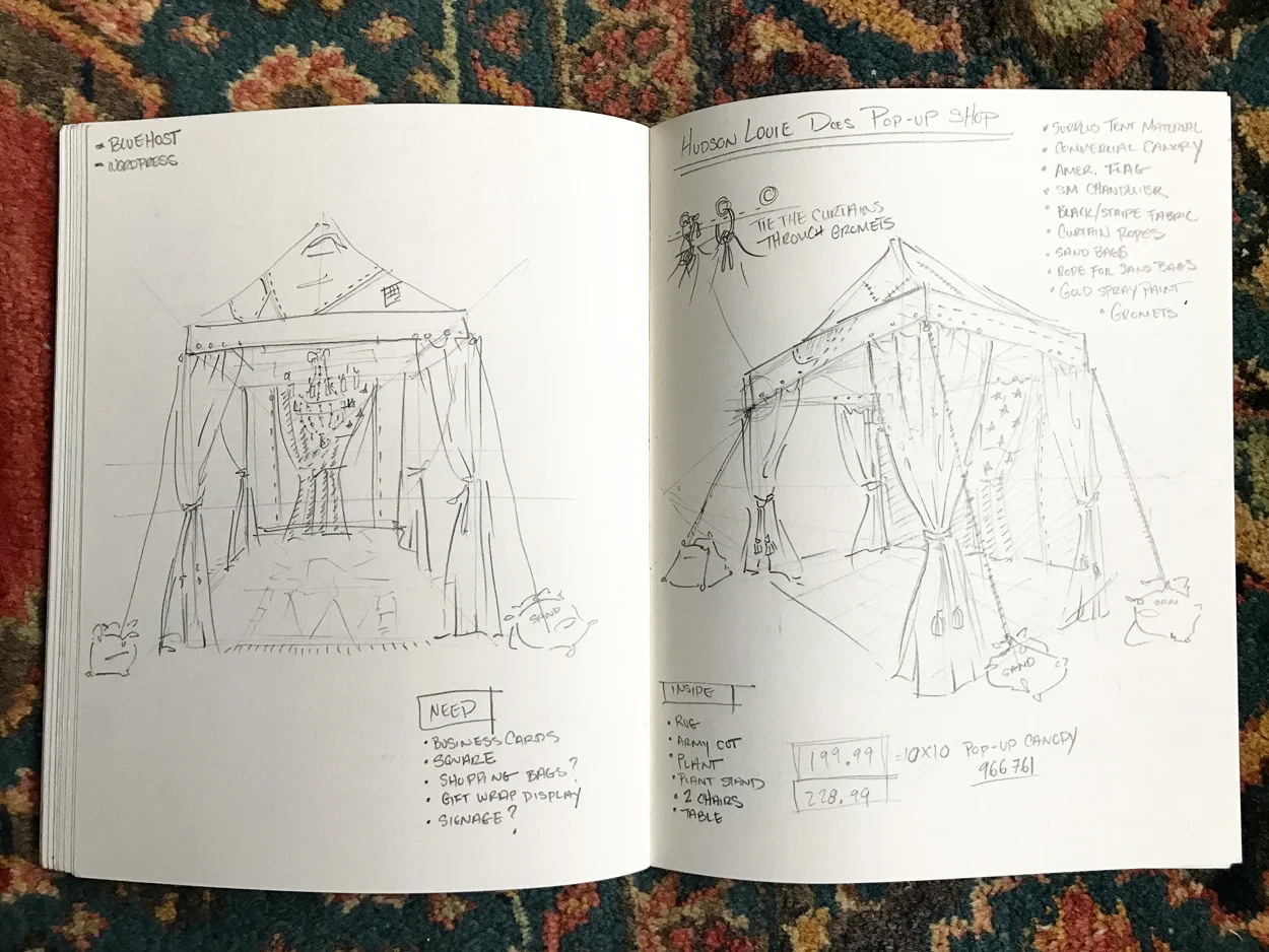 Pop Up Shop Initial Sketches