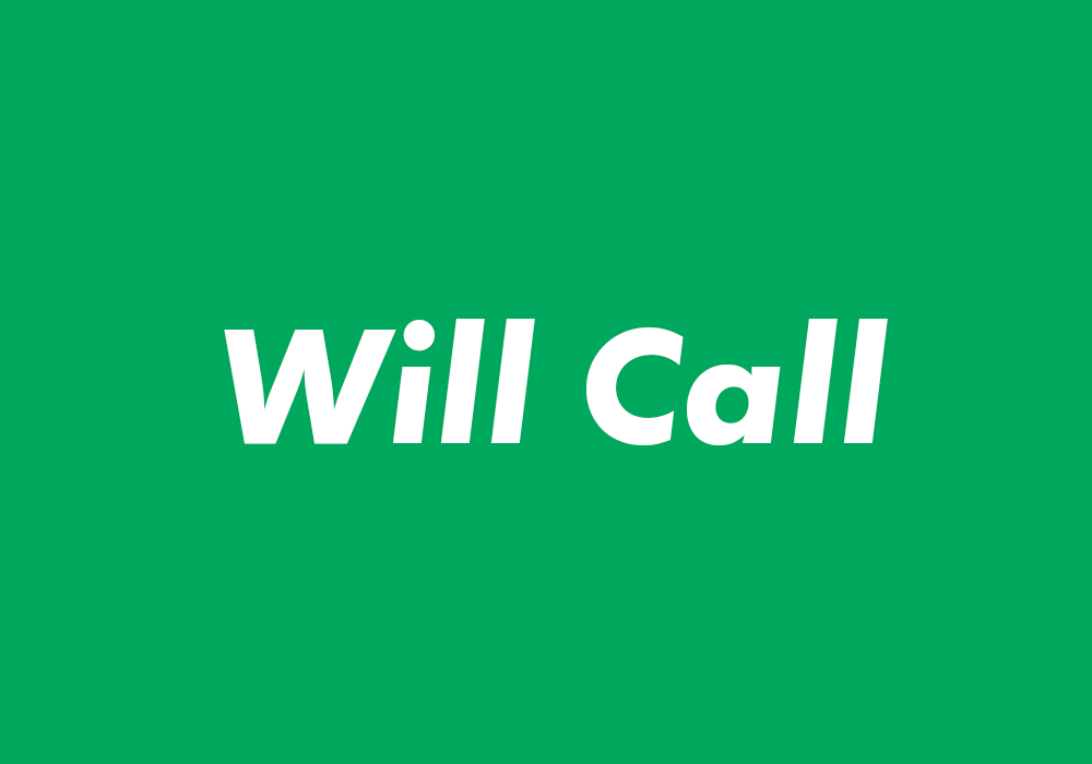 Will Call is back, albeit with some social-distancing parameters. — URS ...