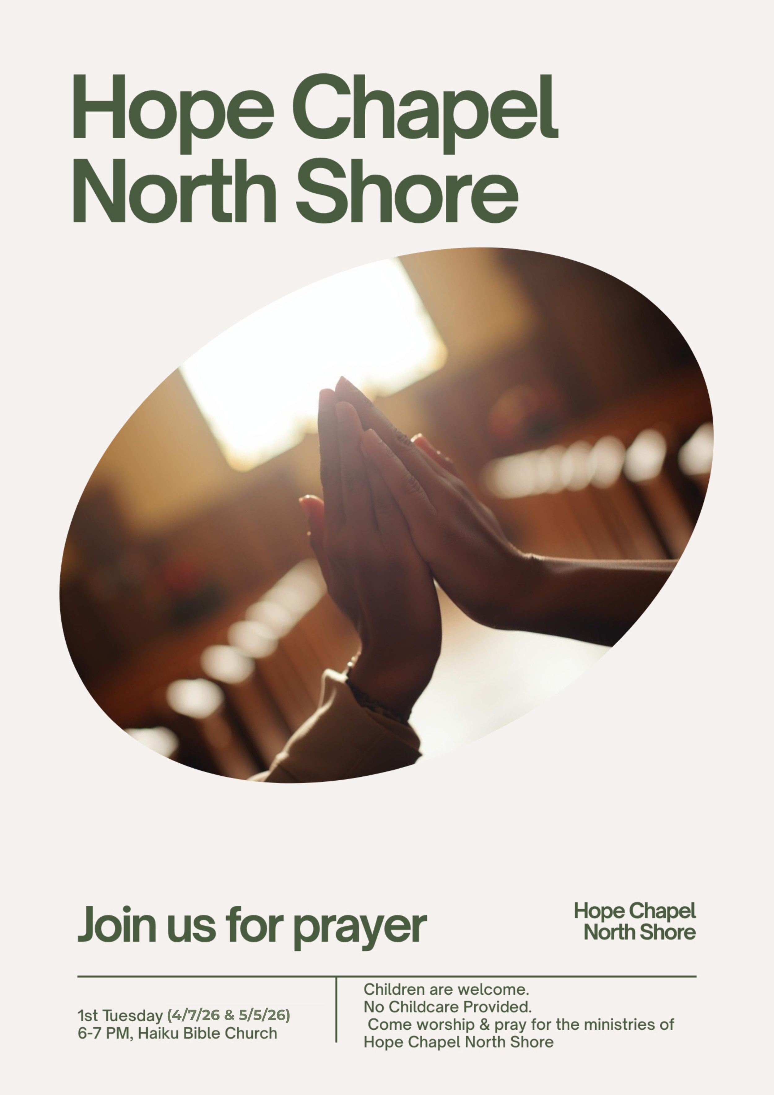 First Tuesday Prayer Night — All Are Welcome