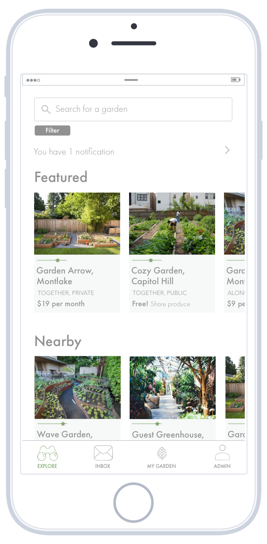 Find a nearby garden Search for a nearby garden, and apply for a plot to garden.