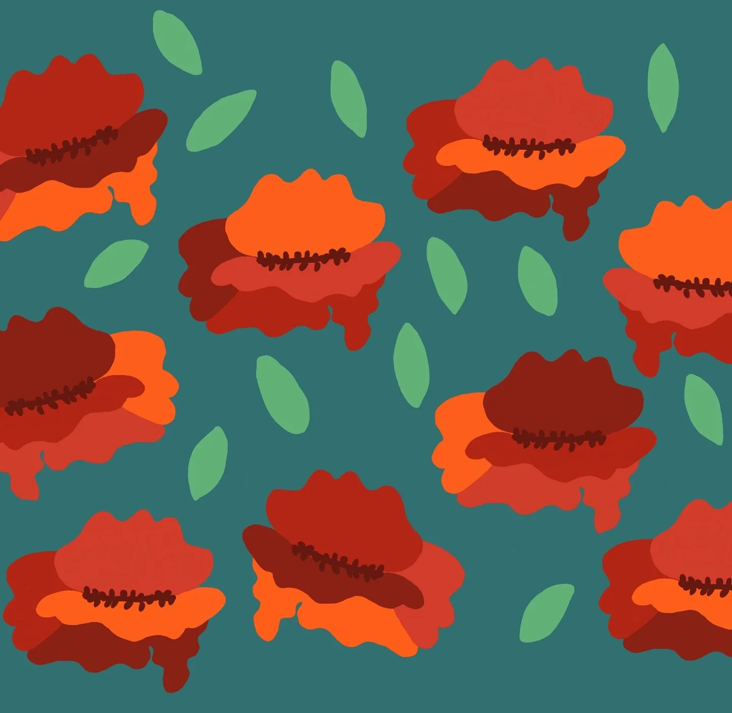 Poppies 

#patternmaking
