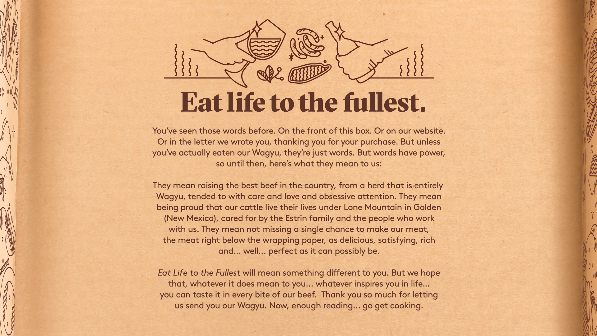  Eat Life to the Fullest branding packaging for Lone Mountain Wagyu by Tom Morhous and Remo+Oob, Ltd. 