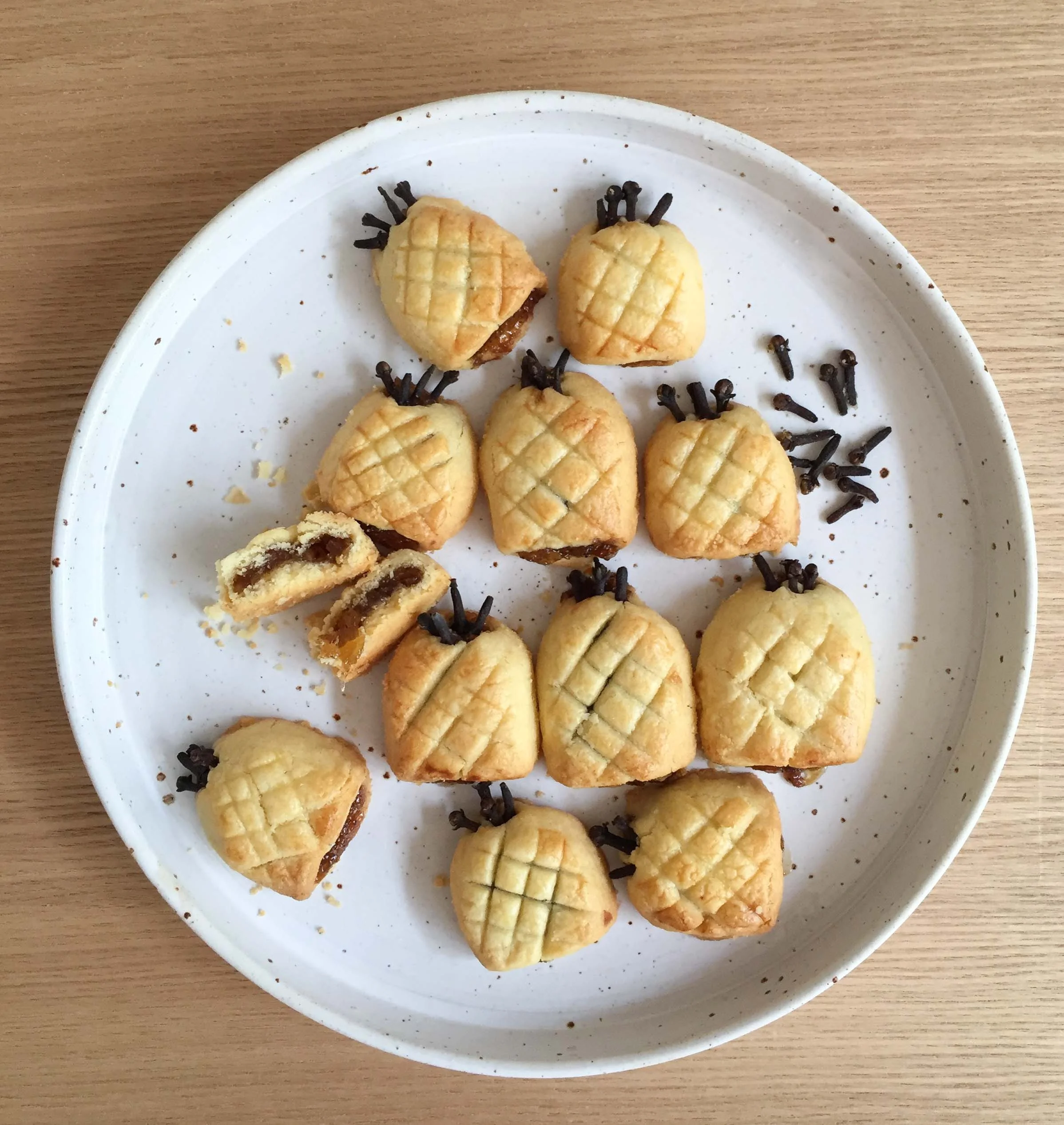 Chinese New Year pineapple stuffed cookies