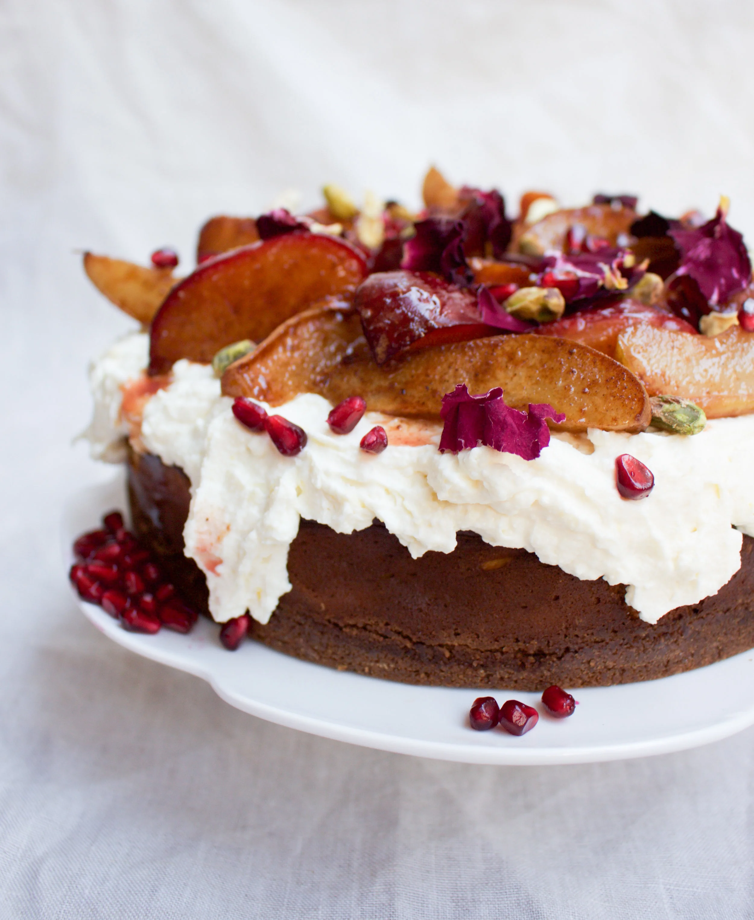 < ricotta &amp; spice biscuit baked cheesecake >