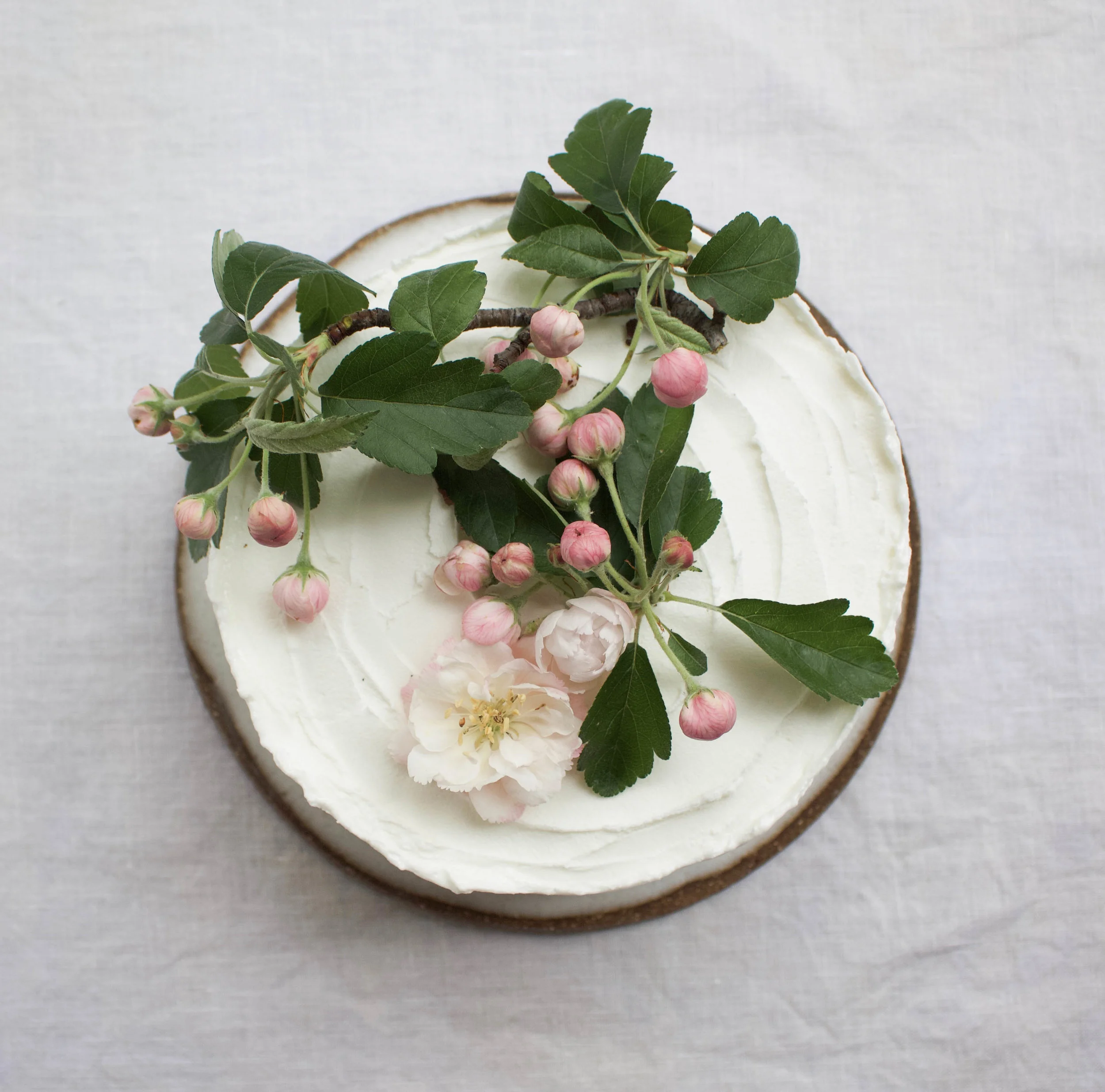 < crabapple &amp; ginger w/ vanilla frosting >