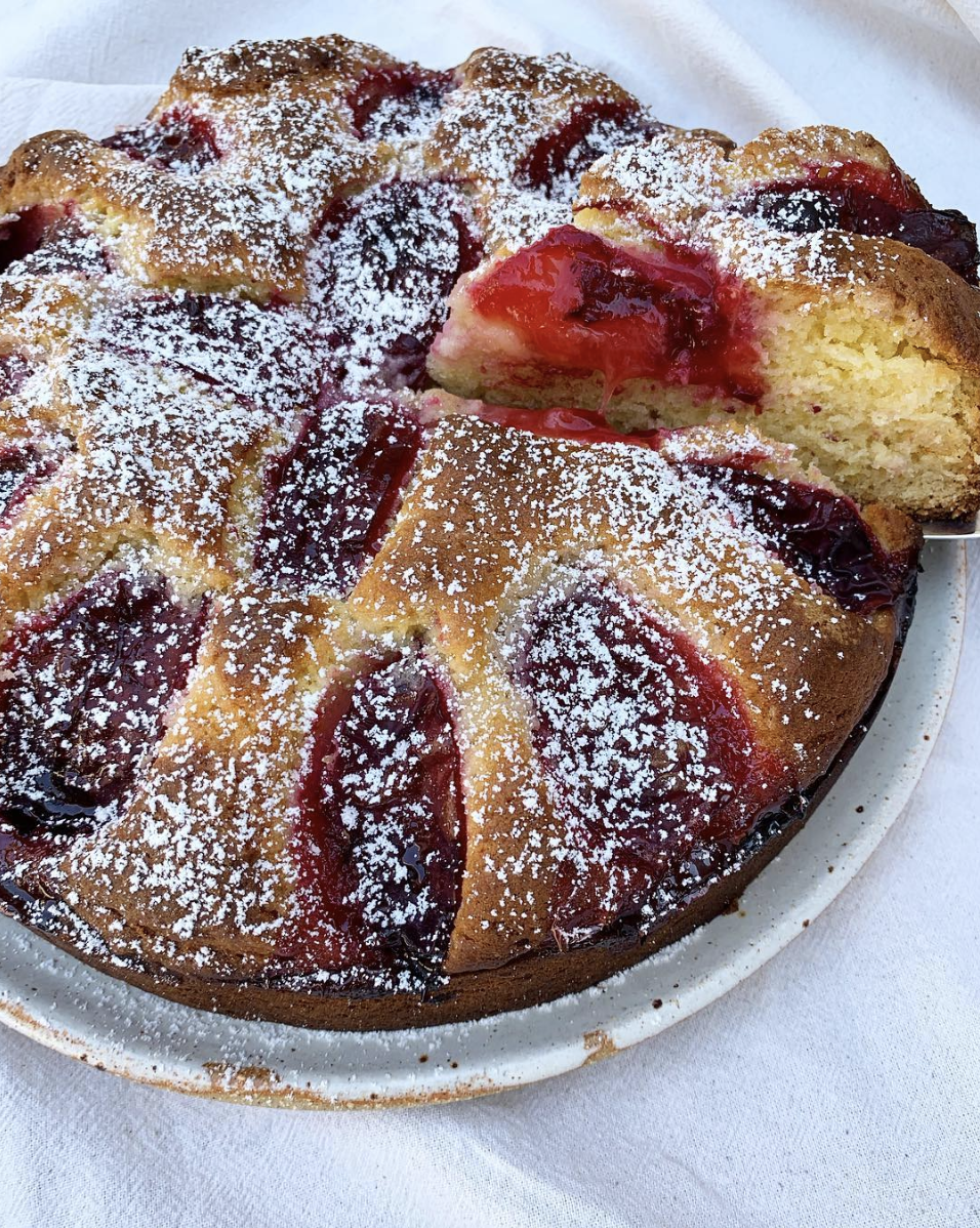 plum and ricotta cake