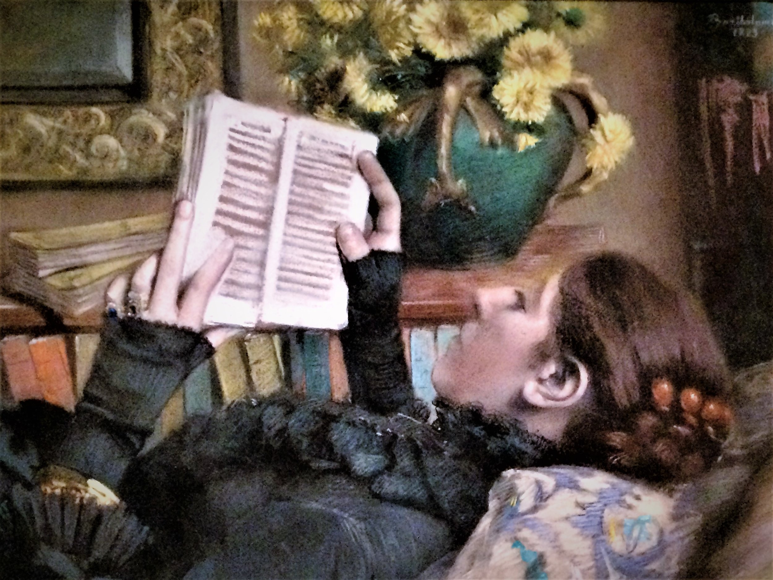 The Artist's Wife Reading: Albert Bartholomé (French 1848-1928)