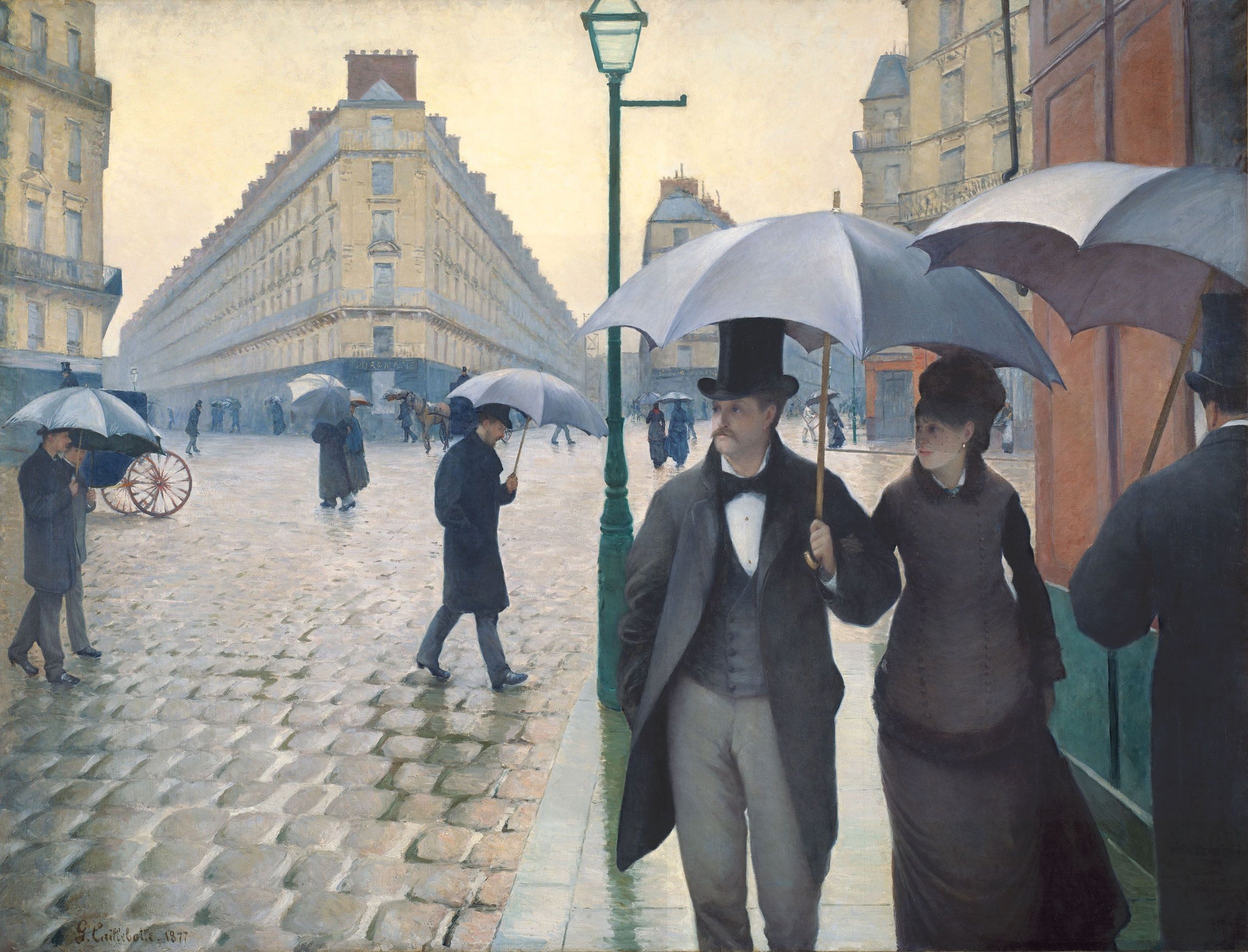 Gustave Caillebot: Paris Street: Rainy Day 1877 