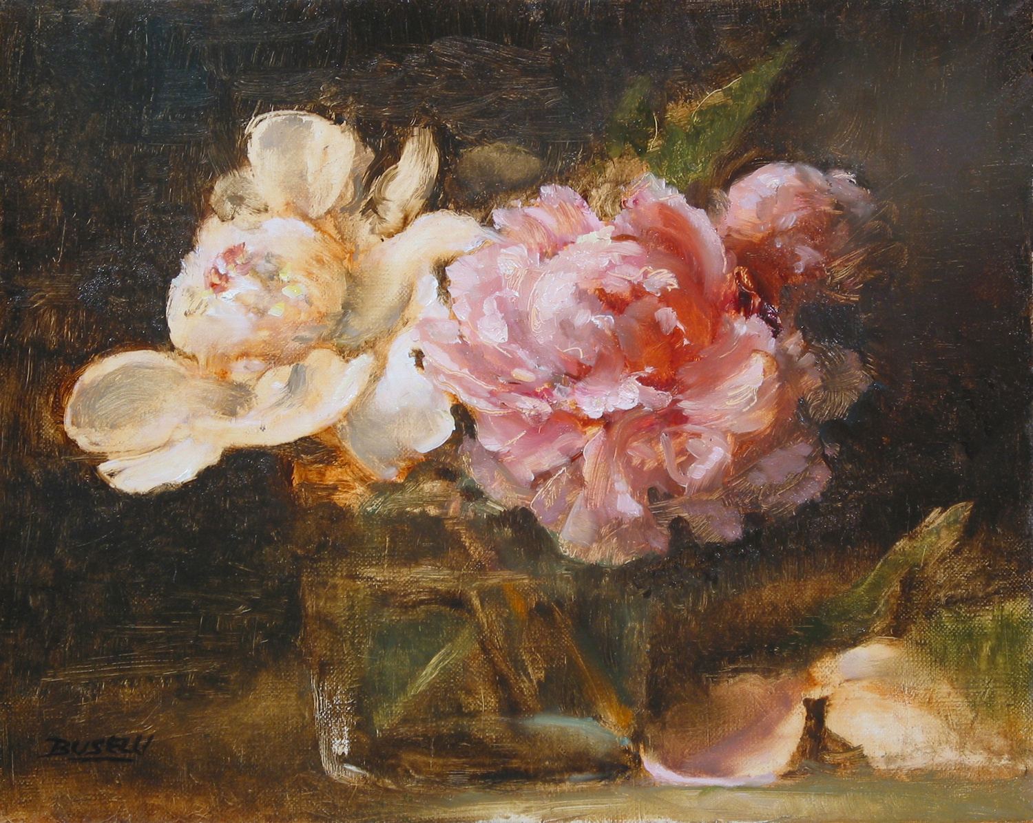   PEONIES    NATIONAL ACADEMY OF DESIGN 175TH JURIED EXHIBITION    OIL PAINTERS OF AMERICA NATIONAL EXHIBITION - WINSOR &amp; NEWTON AWARD OF EXCELLENCE   oil on linen 8" x 10" 