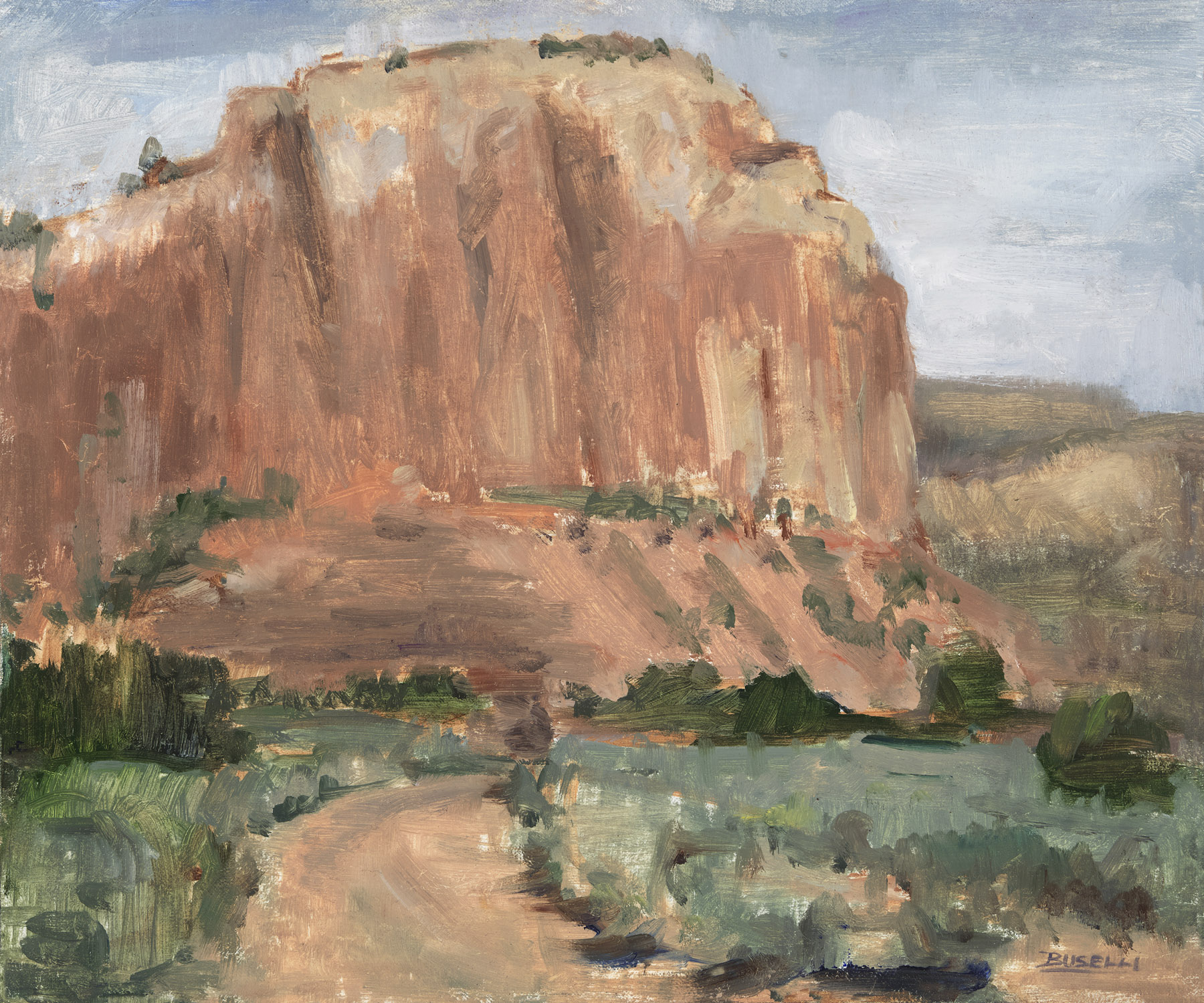  “ENCOUNTERS OF THE RED ROCK KIND”,  GHOST RANCH, NM  oil on linen | 10” x 12” 