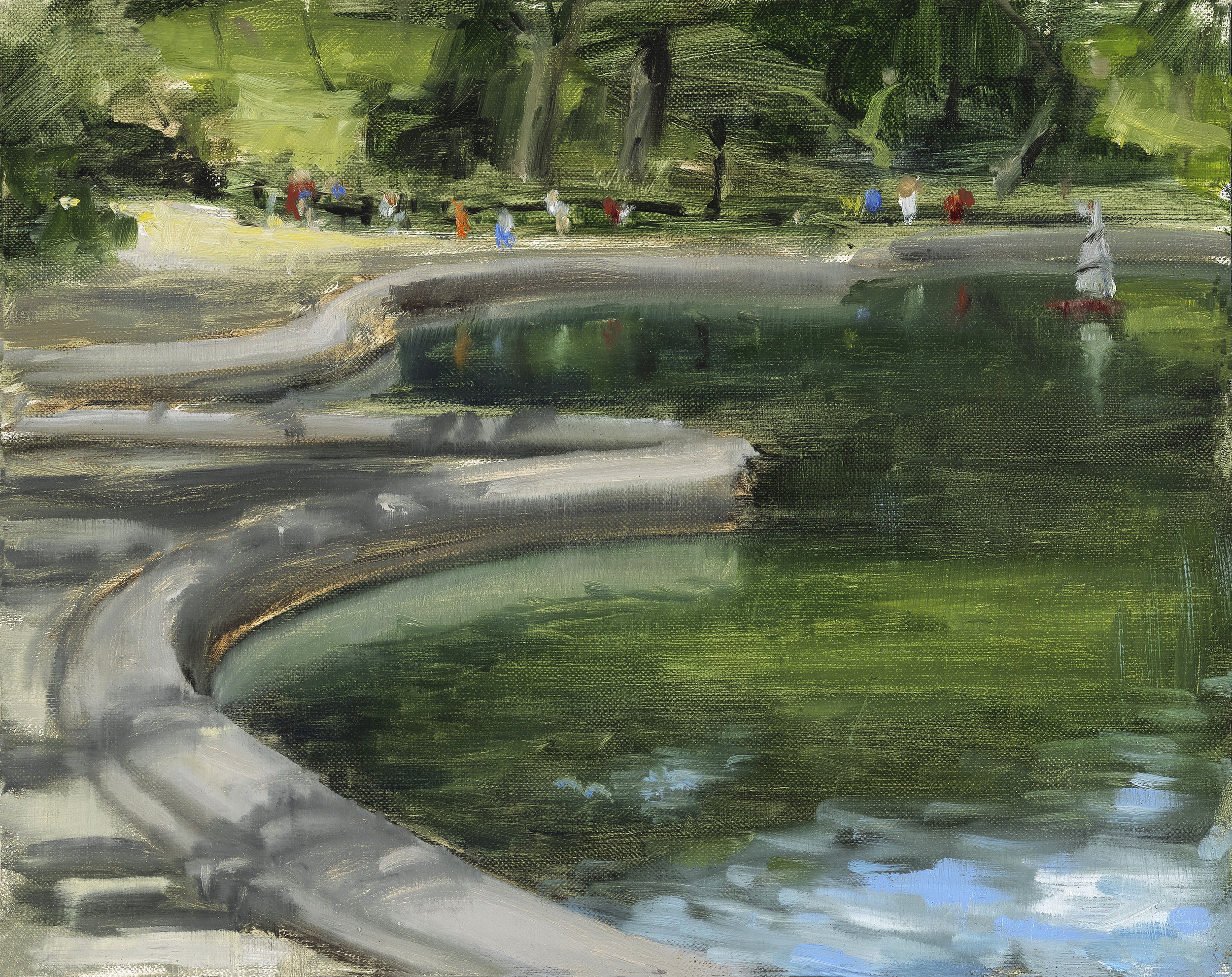 "VIEW AT THE BOAT POND, CENTRAL PARK, NYC/ American Impressionist National Exhibition 2020, Ilume Gallery, St George, Utah