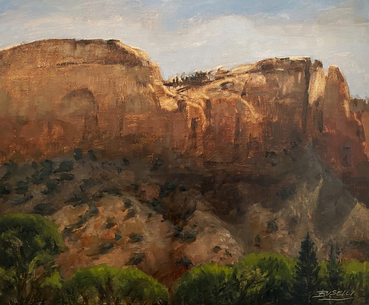 MORNING LIGHT at Ghost Ranch, NM/ Salmagundi Juried Landscape Show, 2023
