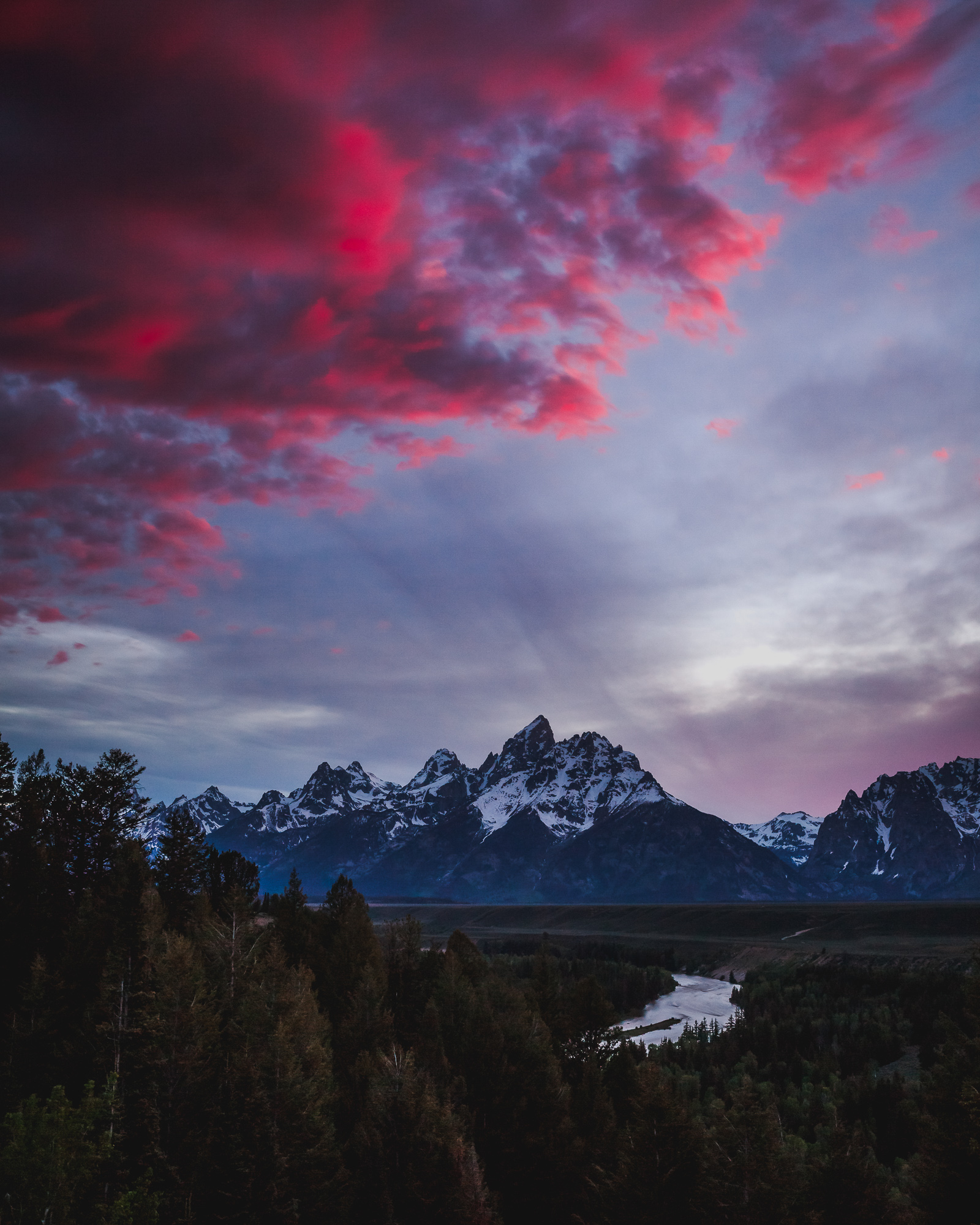 Red Teton Sunset