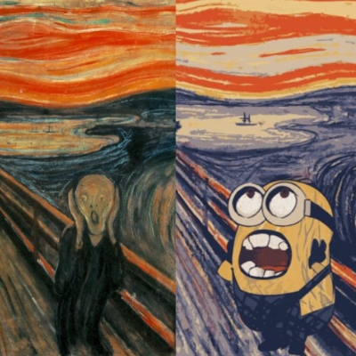 Exhibit A: Featuring the original piece and a contemporary rendition... 