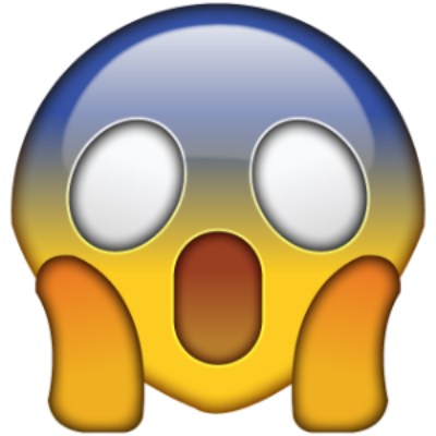 Exhibit B: The OMG Emoji, but I think we can all agree it's screaming .