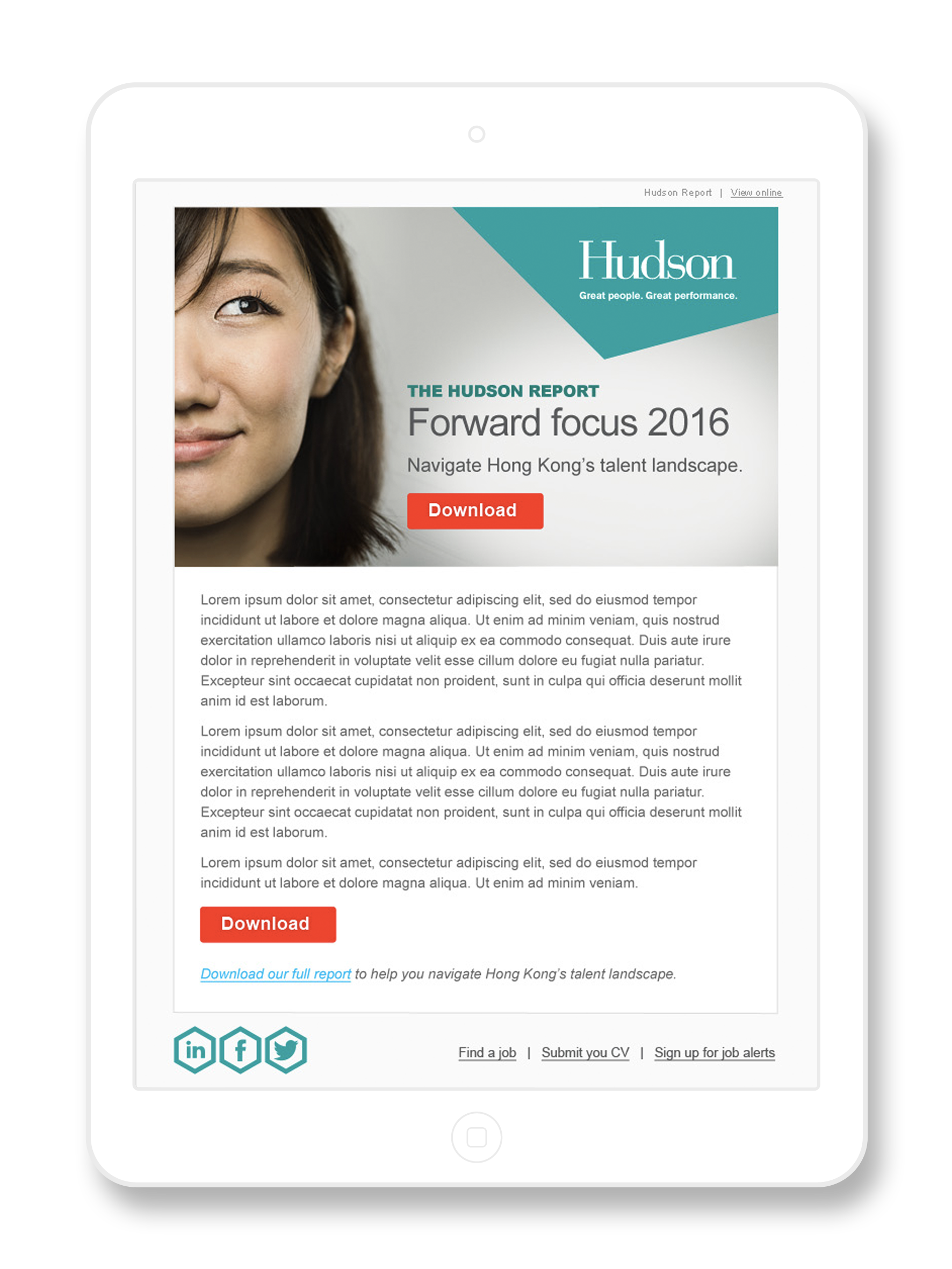 Hudson Branded Email