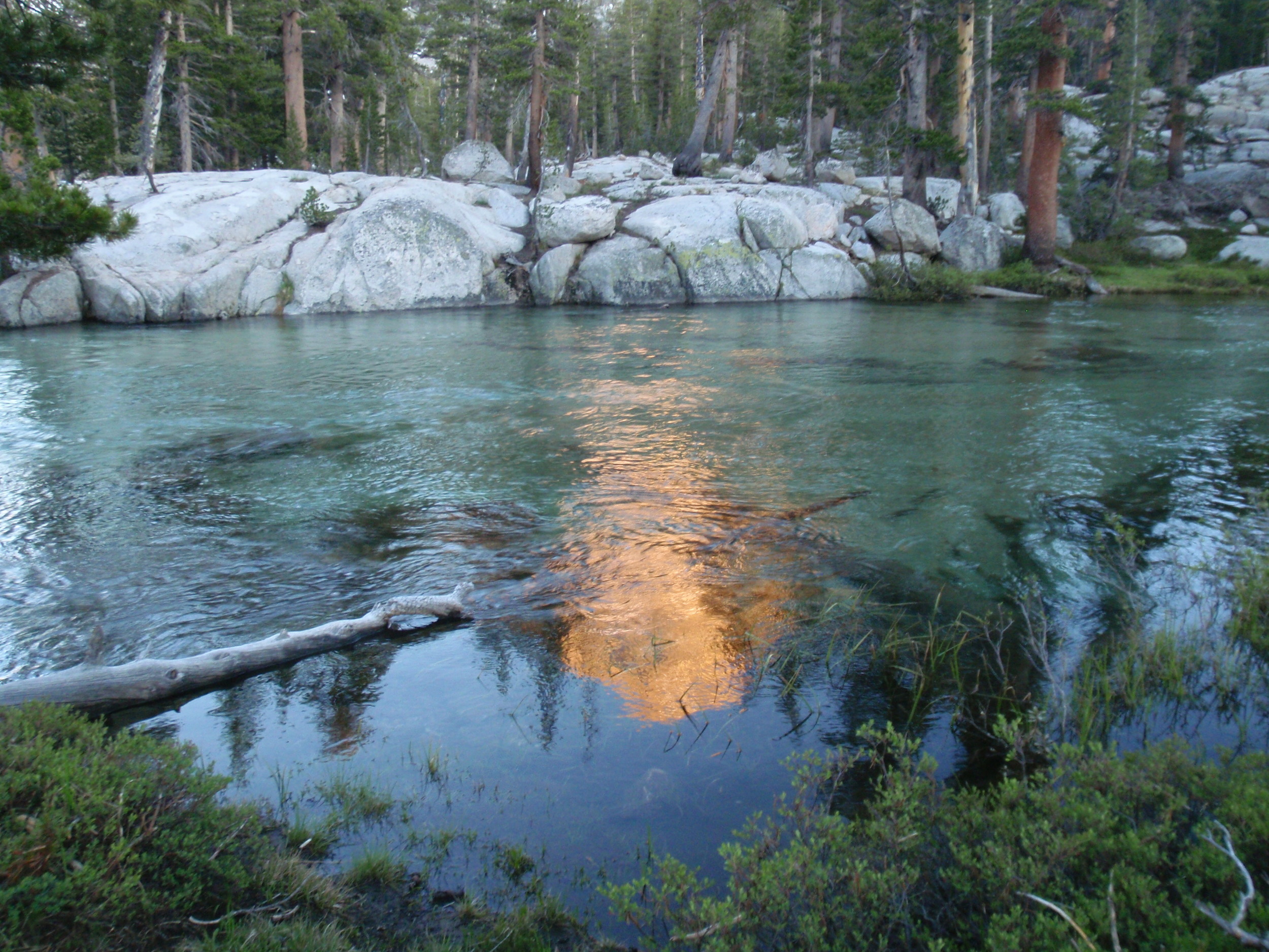 The Hermit reflected in Evolution Creek