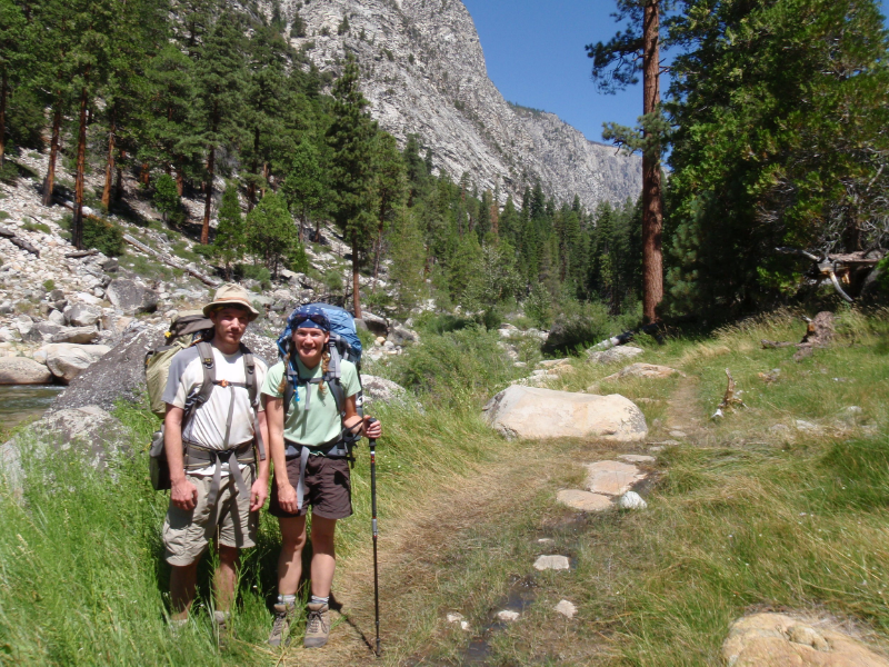 Mike & Cheri along the Kern River in Kern Canyon