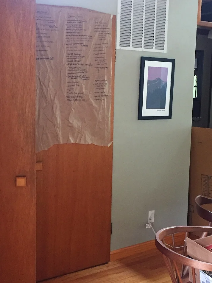 The master list, AKA re-purposed packing material from an Amazon.com order