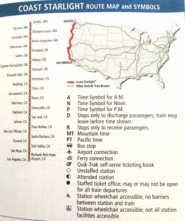 Los Angeles to Seattle via Amtrak