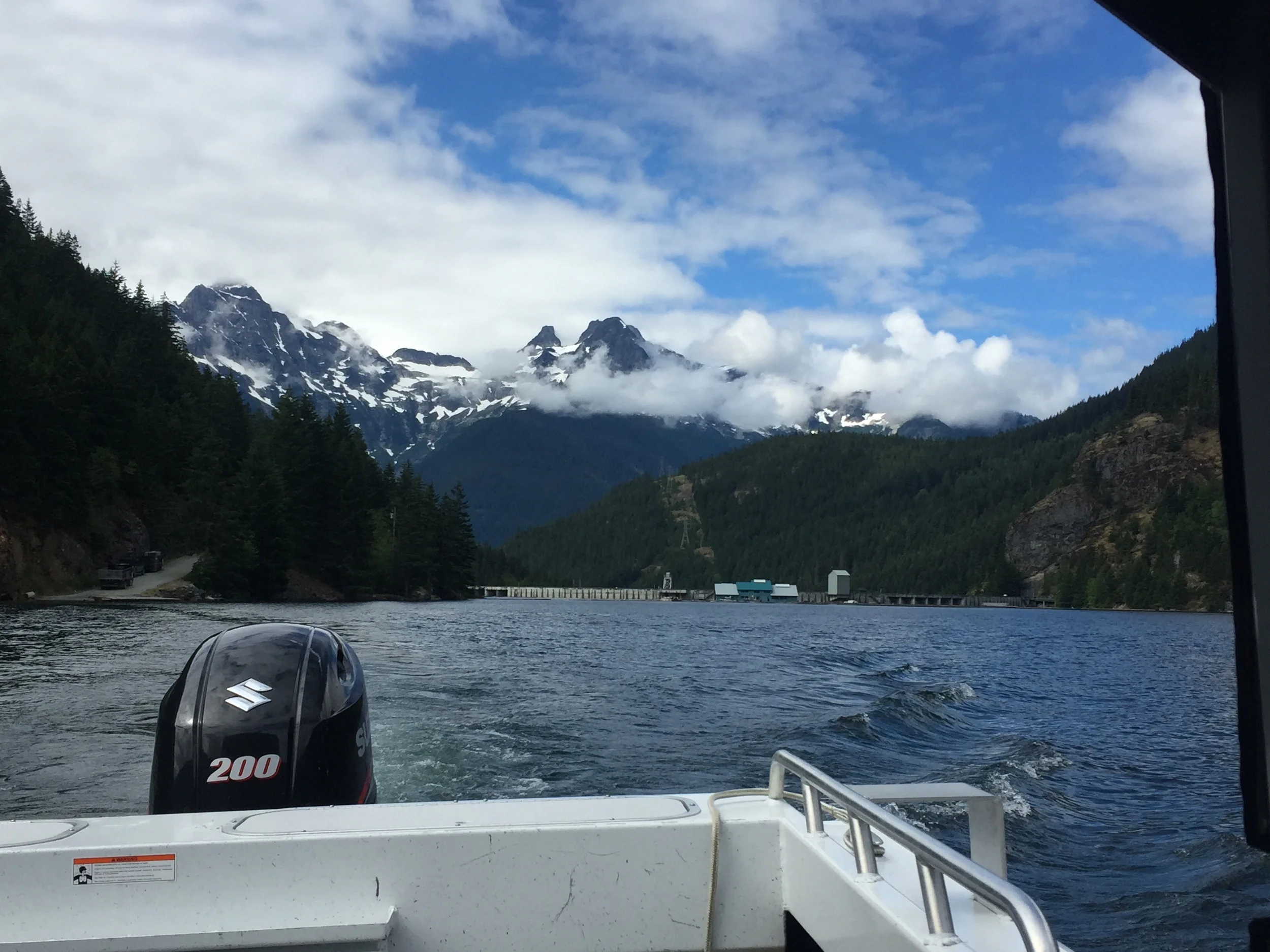 The water taxi with a view. We're about to start hiking!