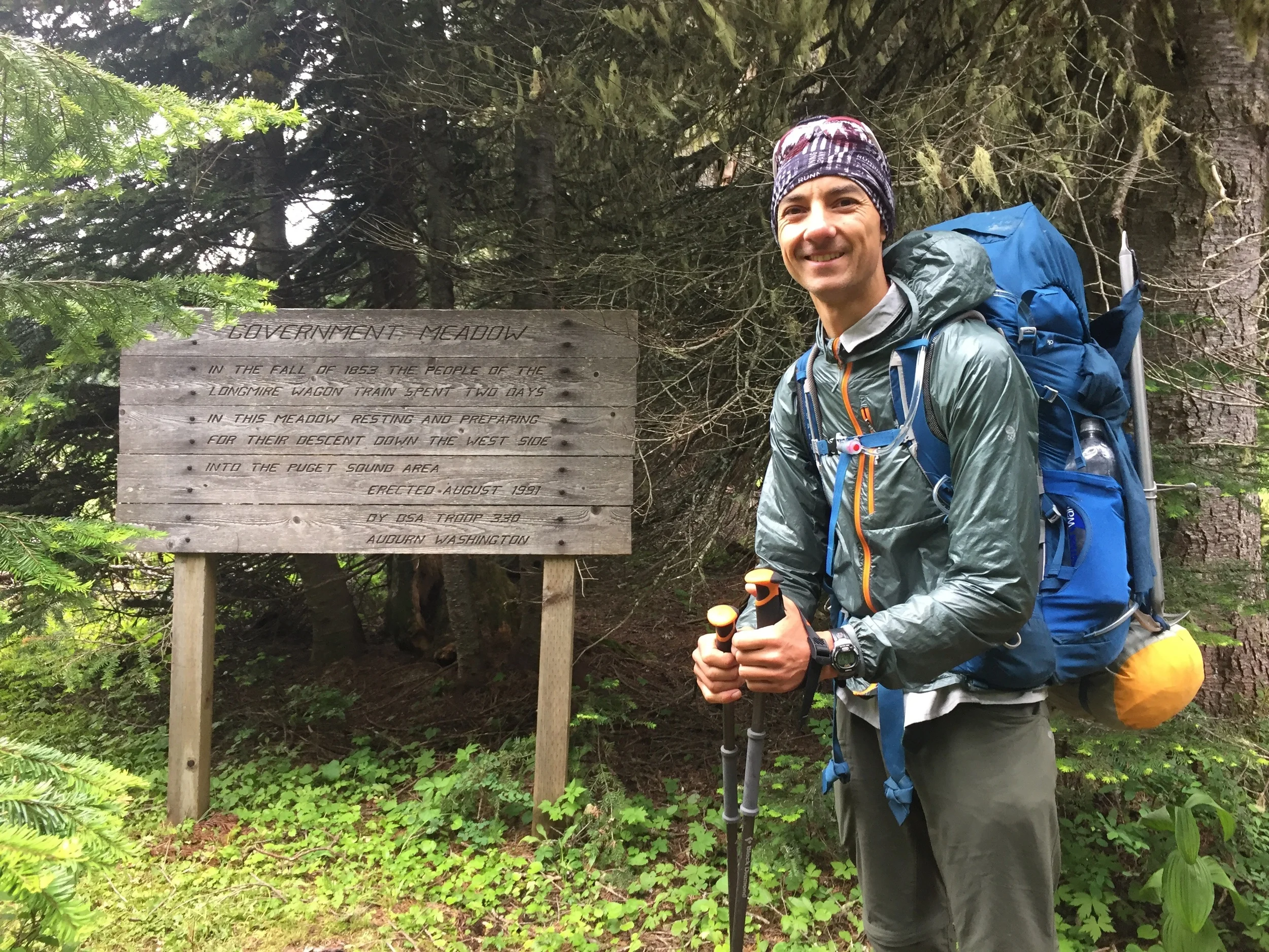 Government Meadow. Seems that many WA scouts get their eagle ranking by posting informational signs along the PCT