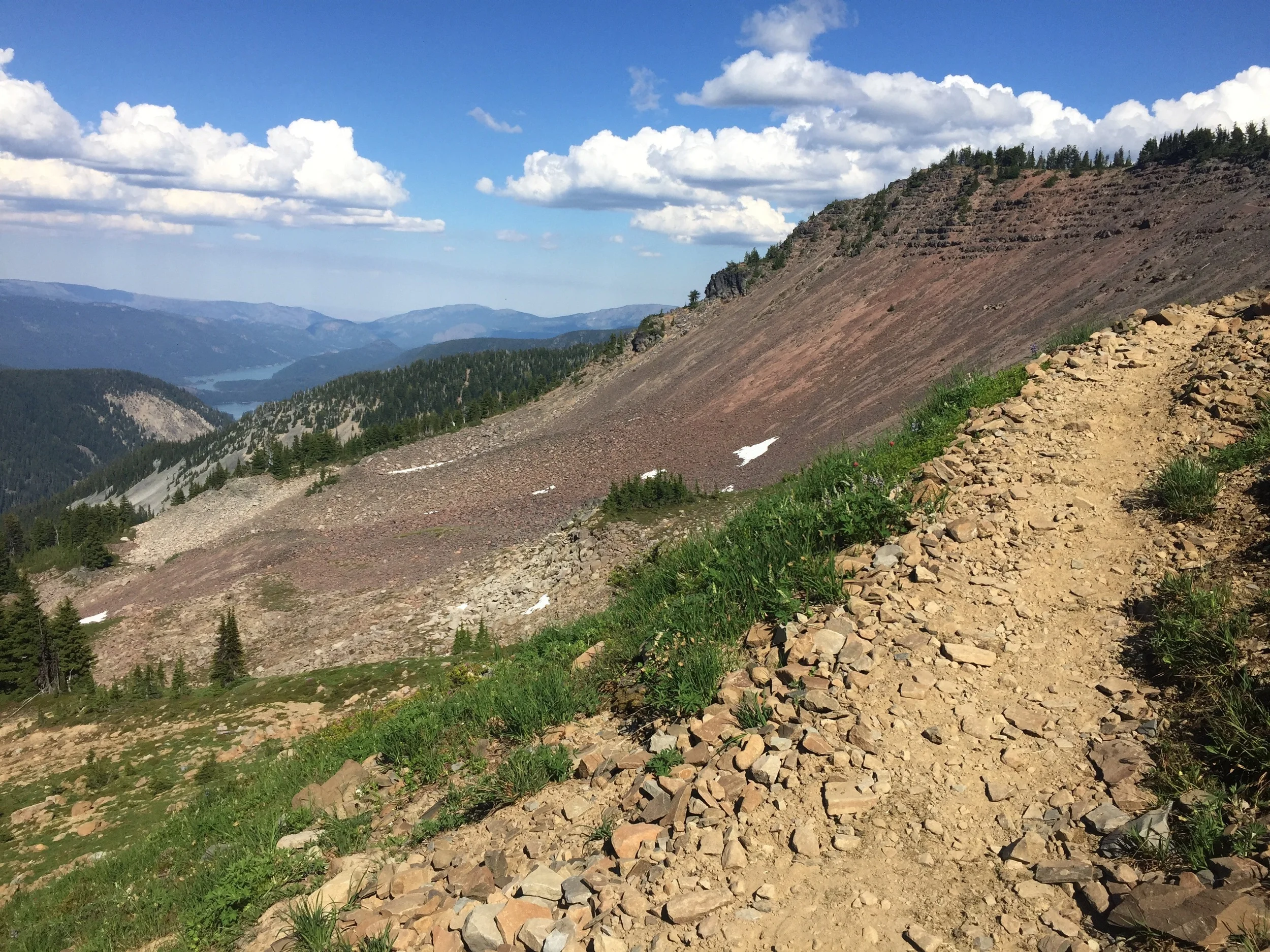 Above the mosquitos, headed for the pass into Shoe Lake Basin