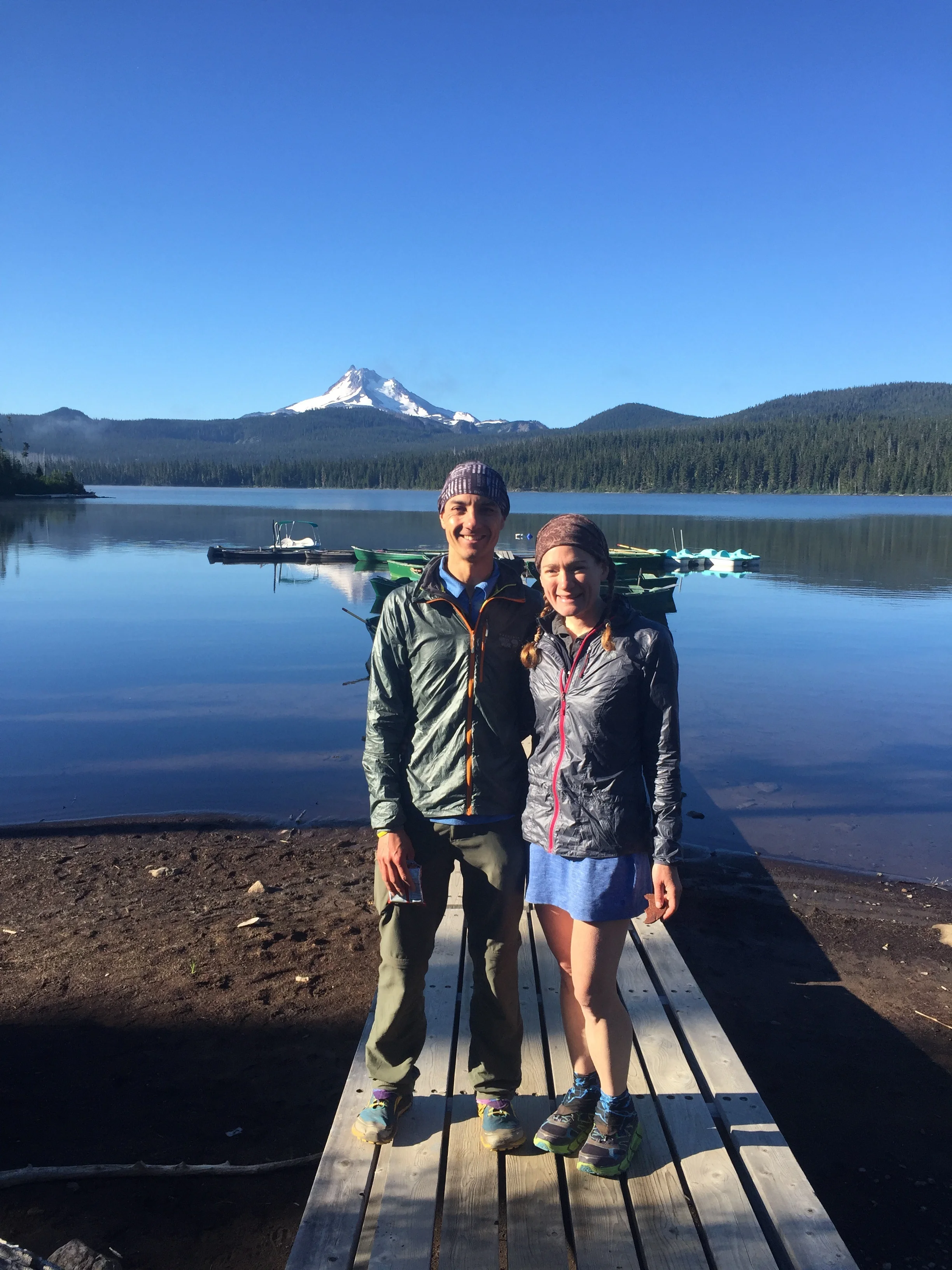 Mt Jefferson suddenly appeared across Ollalie Lake