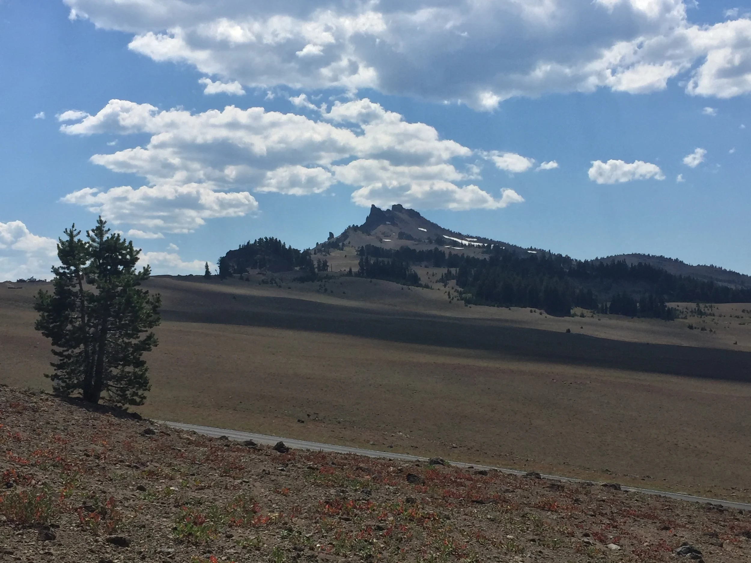 Hillman Peak marks our first view of Crater Lake's rim