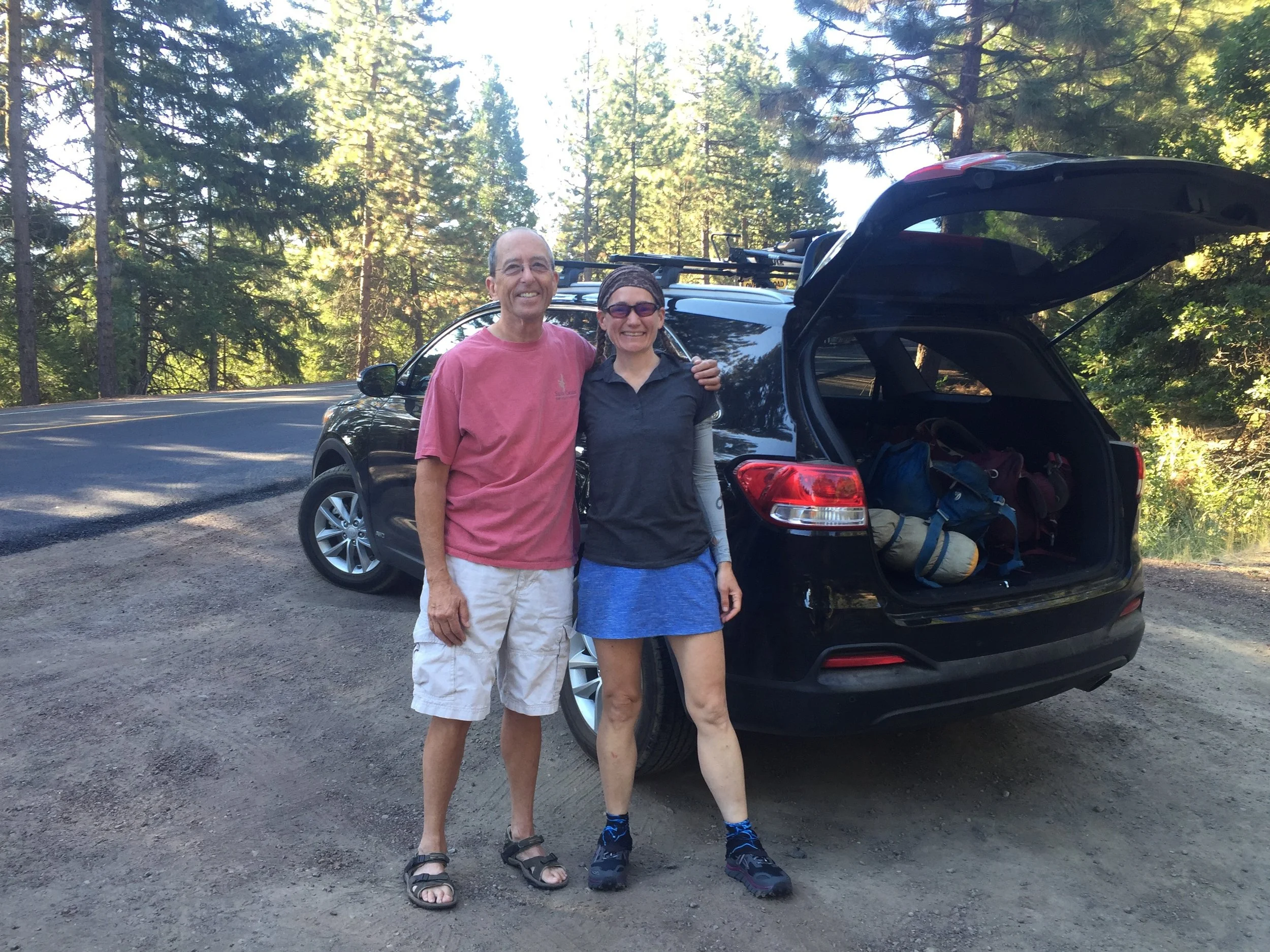 Thanks Jack for the ride back to the trail! And look at those clean new shoes.
