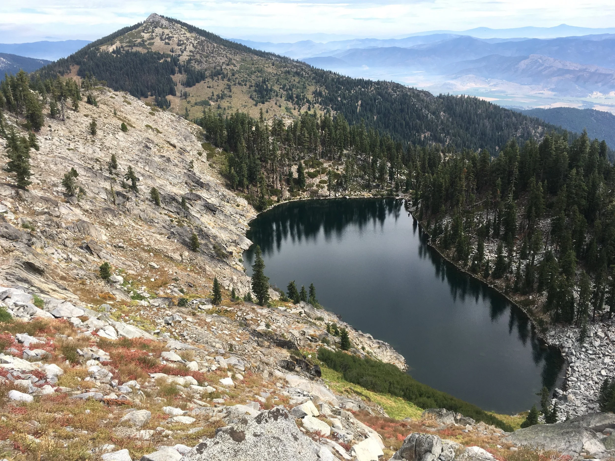 Smith Lake in a granite basin our introduction to the Russian Wilderness.