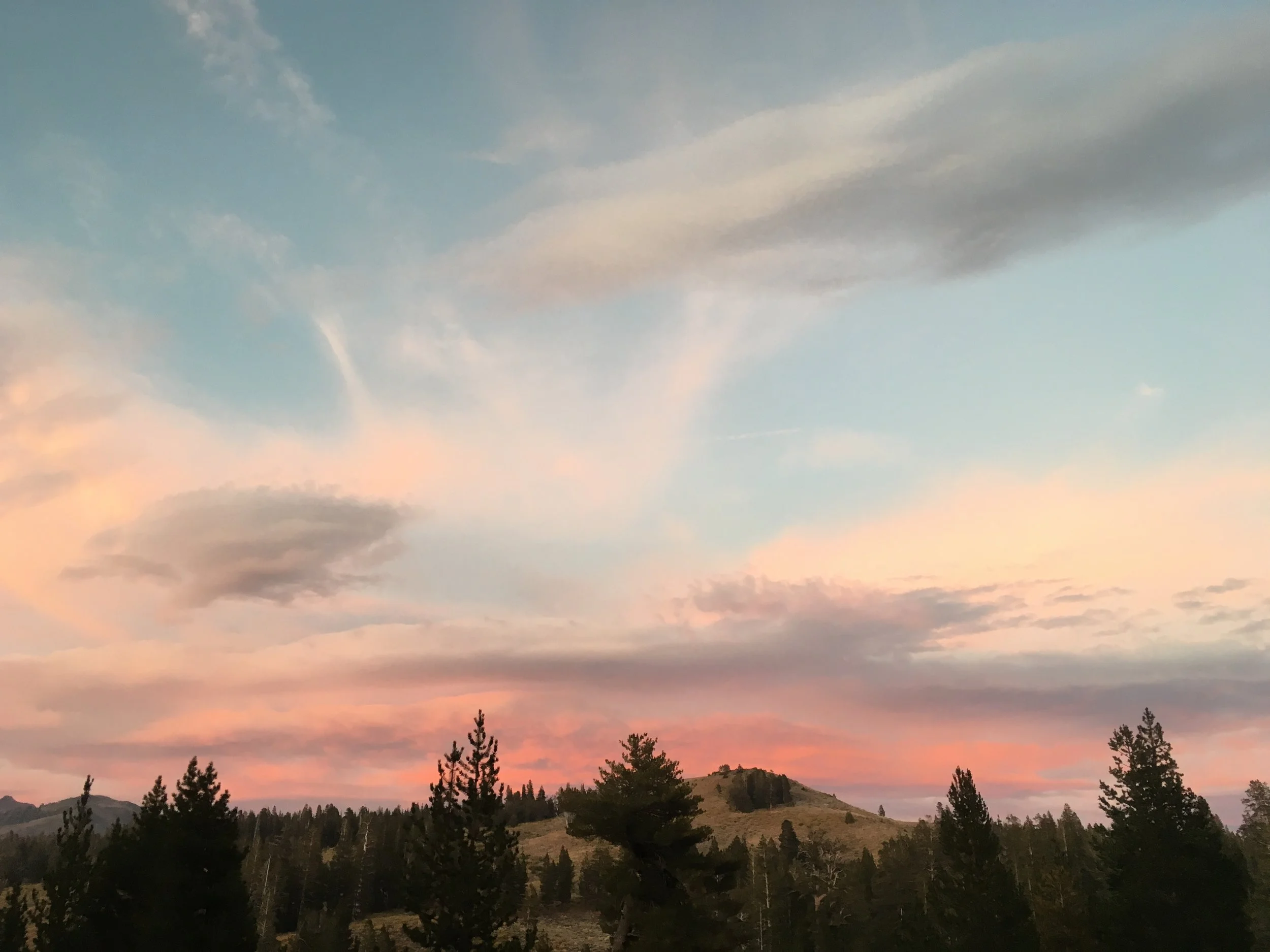 Sunset colors looking east near Diaster Peak.