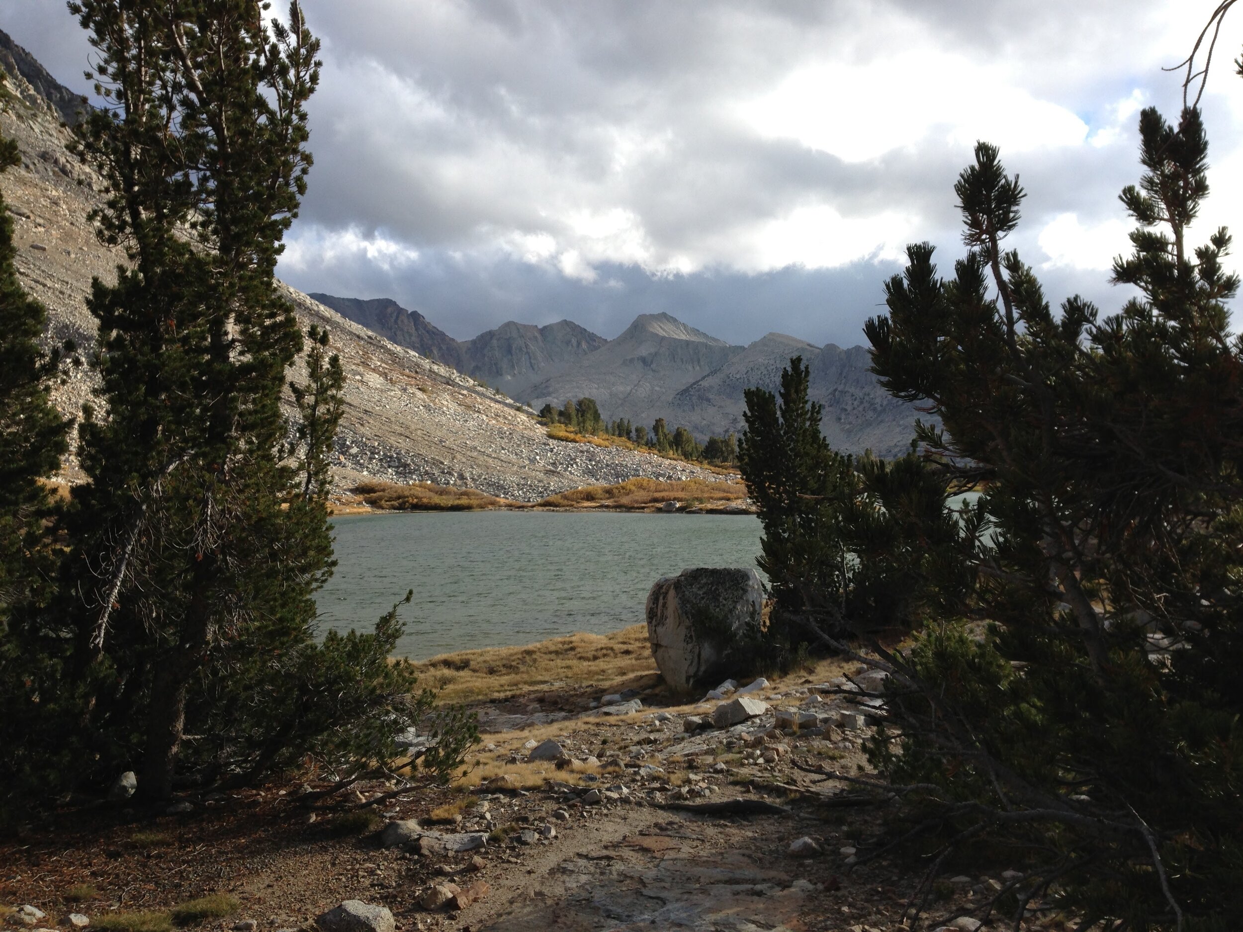 Twin Lakes campsite, storm brewing