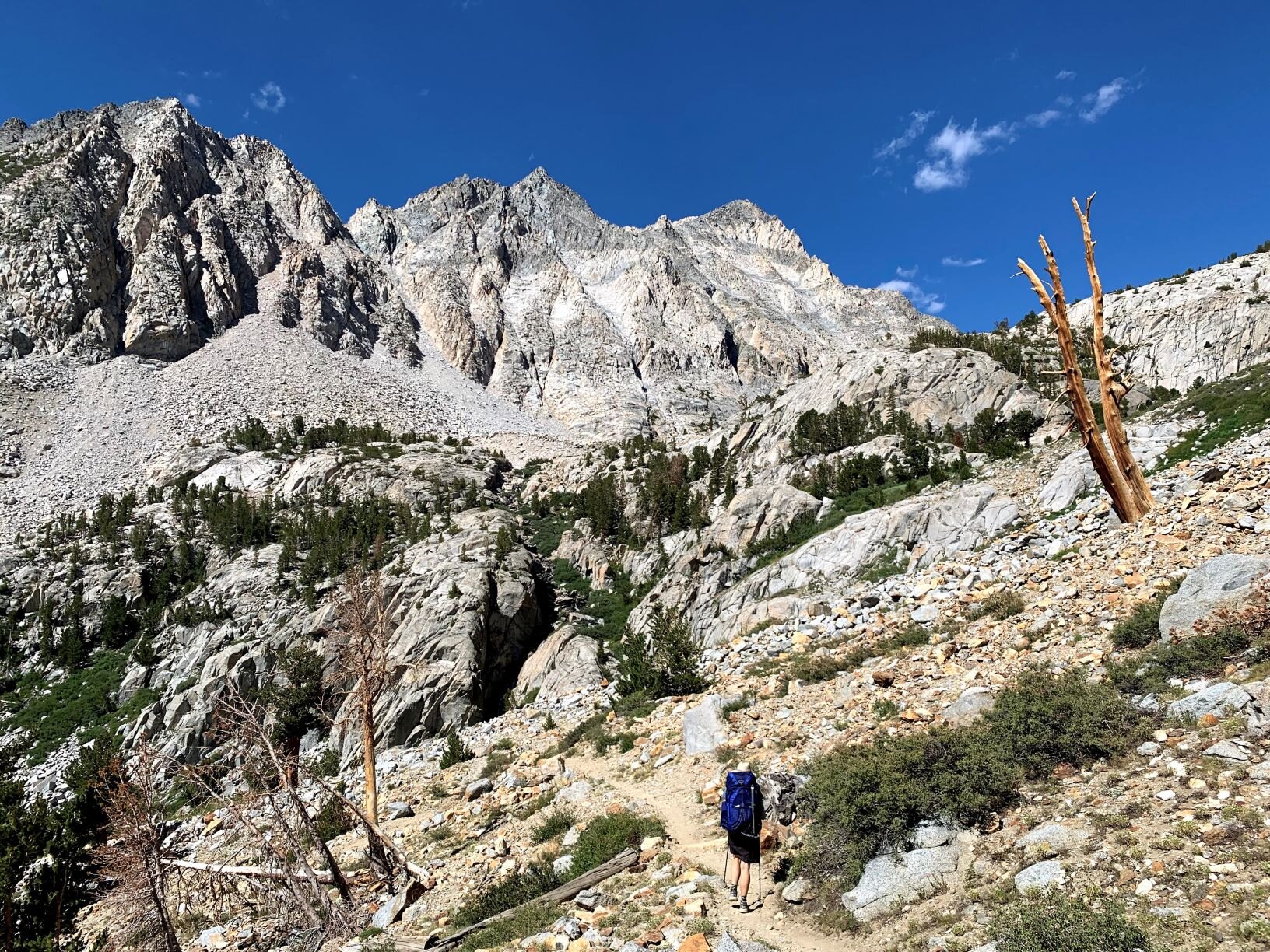 C hiking down from Piute Pass upper crags snags.jpg