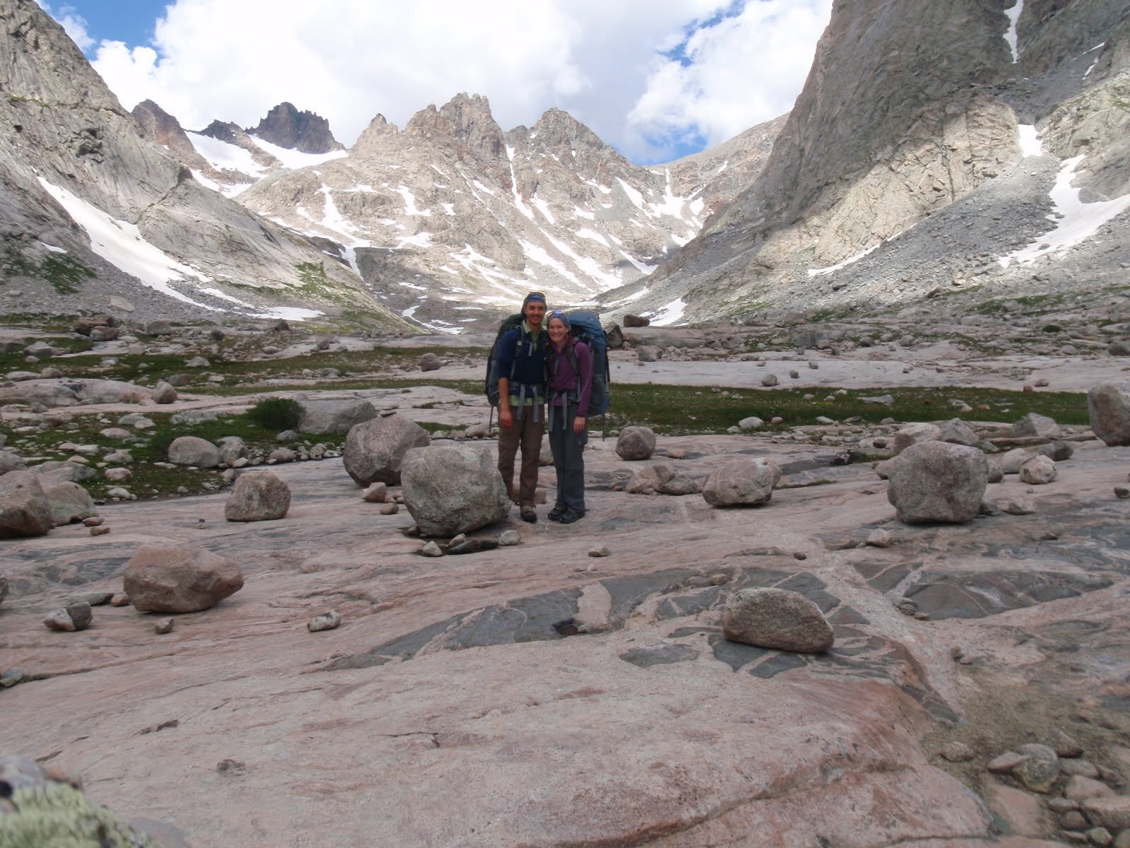 Day 3 AC w packs upper Titcomb Basin view towards peaks.JPG