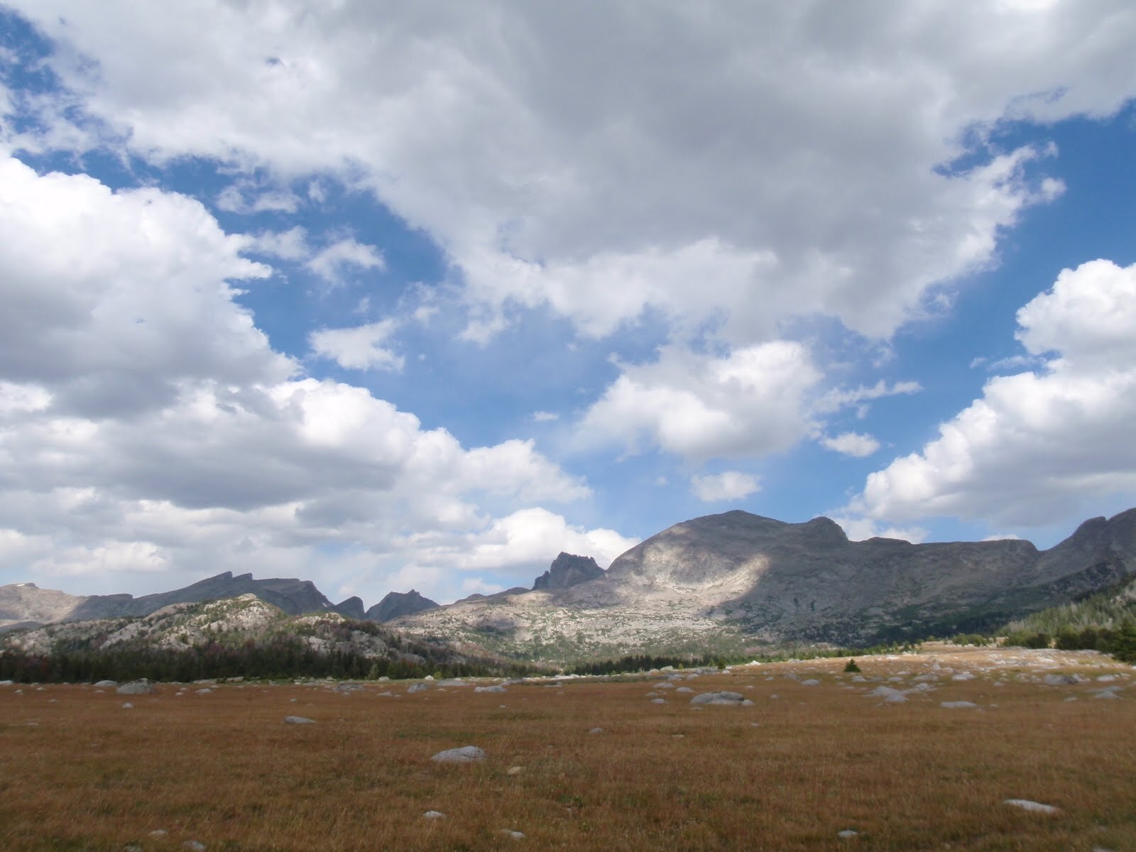 Dragon Head Peak &amp; Pronghorn Peak, building clouds