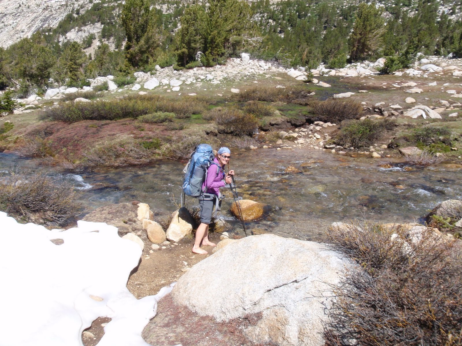Fording French Canyon Creek
