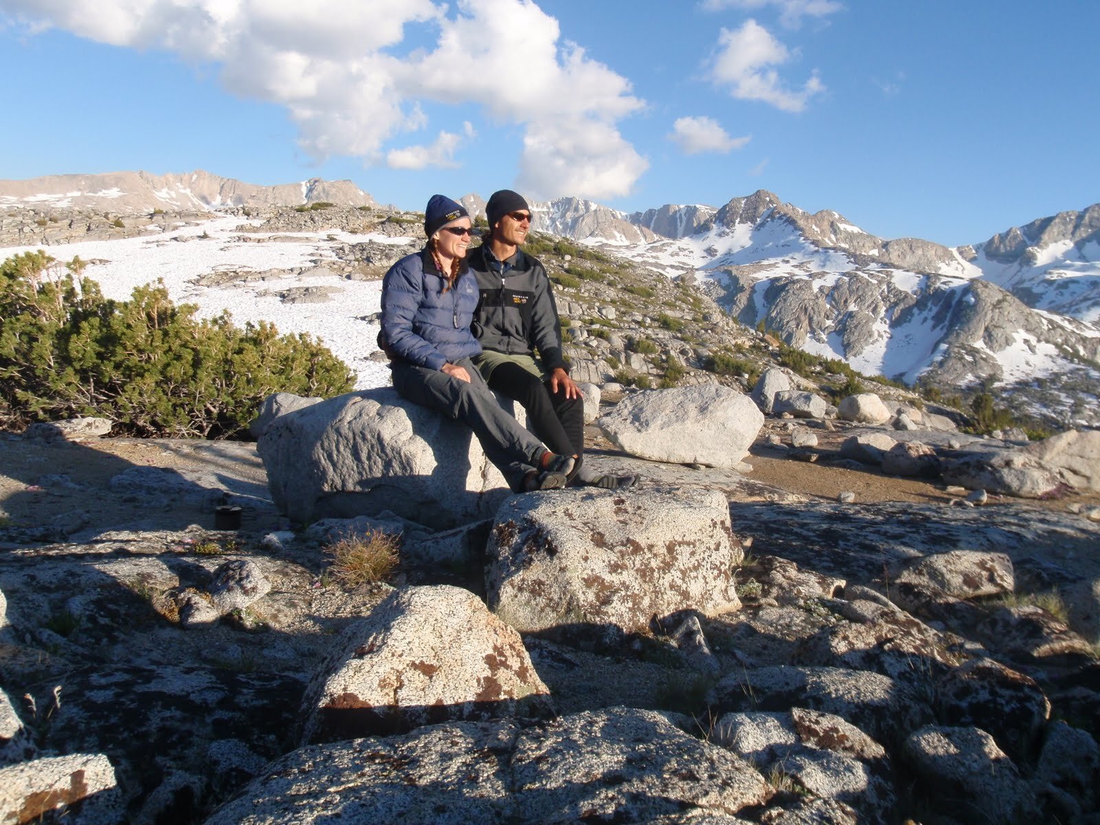Day 8 CA sitting on rocks above Tomahawk Lake looking across Humphreys Basin with Glacier Divide behind.JPG