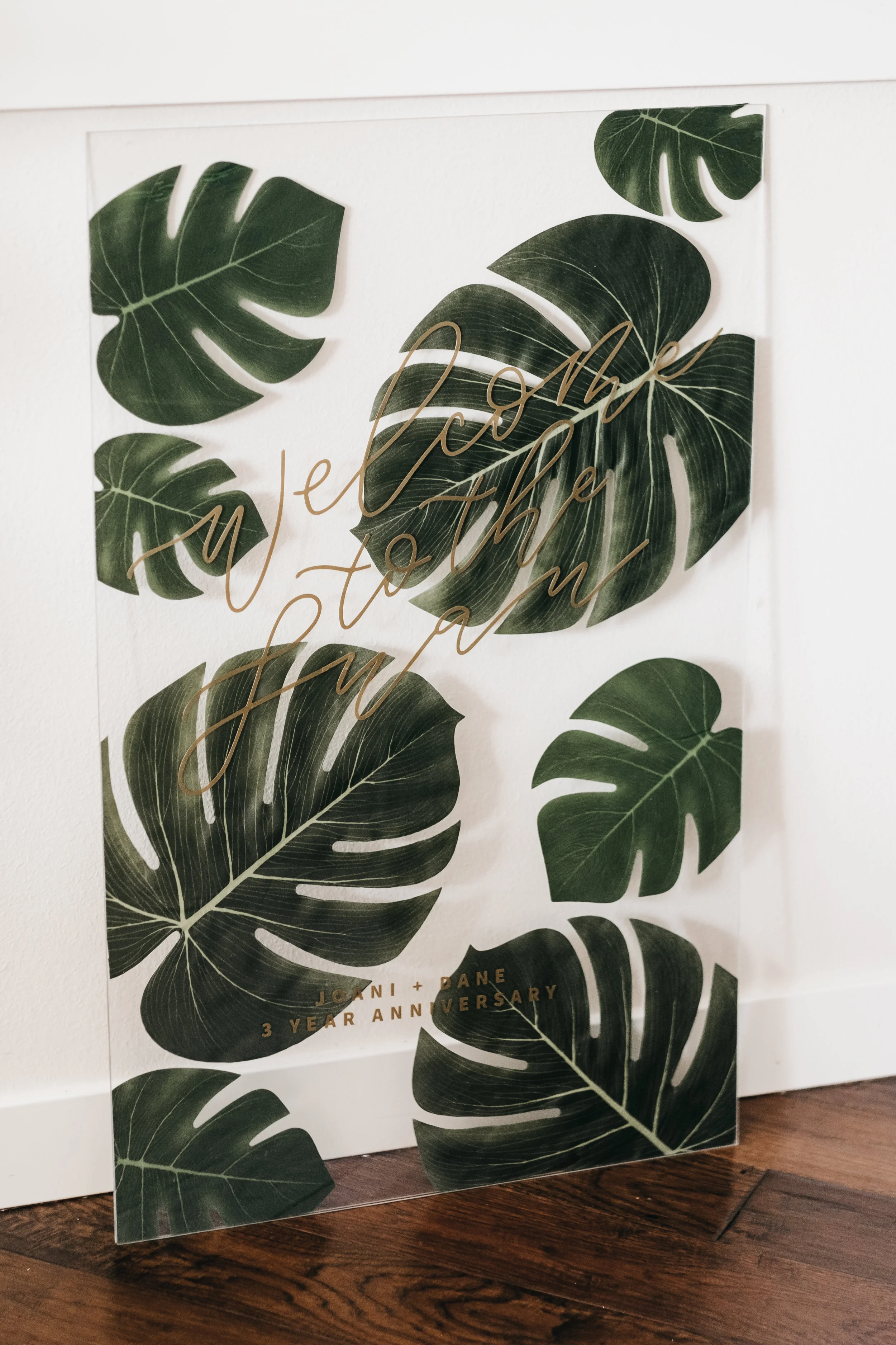 Tropical Themed Party Acrylic Signs