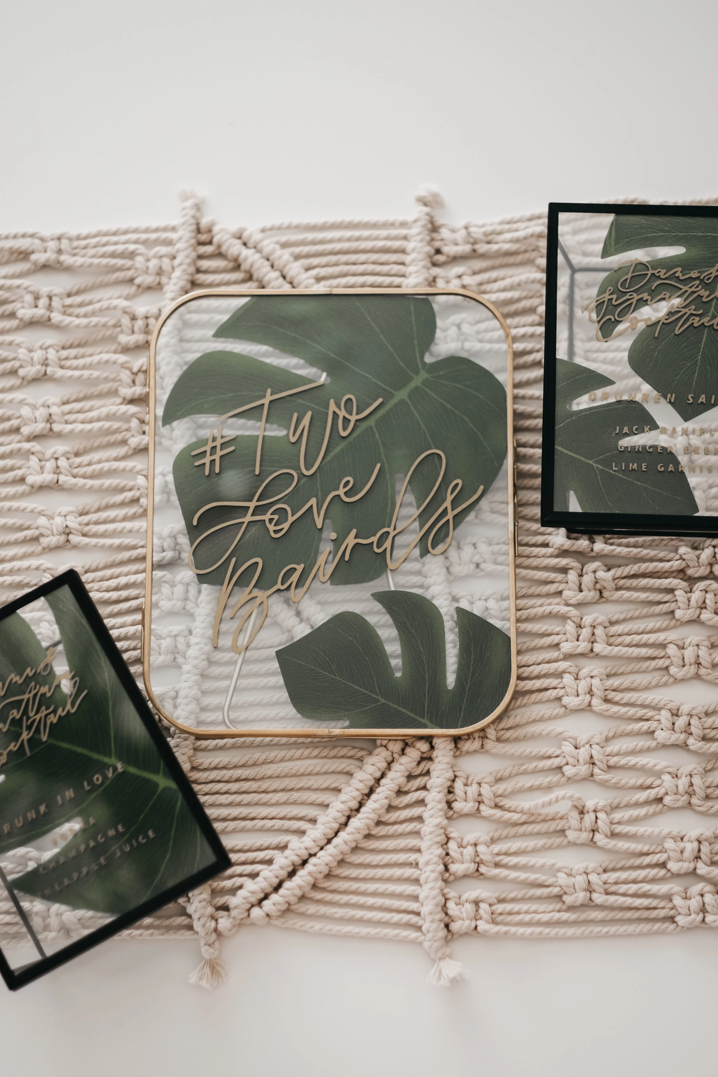 Tropical Themed Party Acrylic Signs