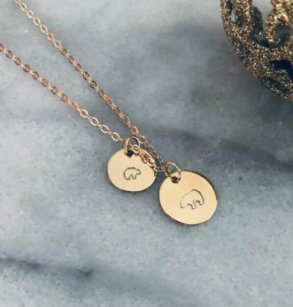 Mama + Baby Bear Necklace