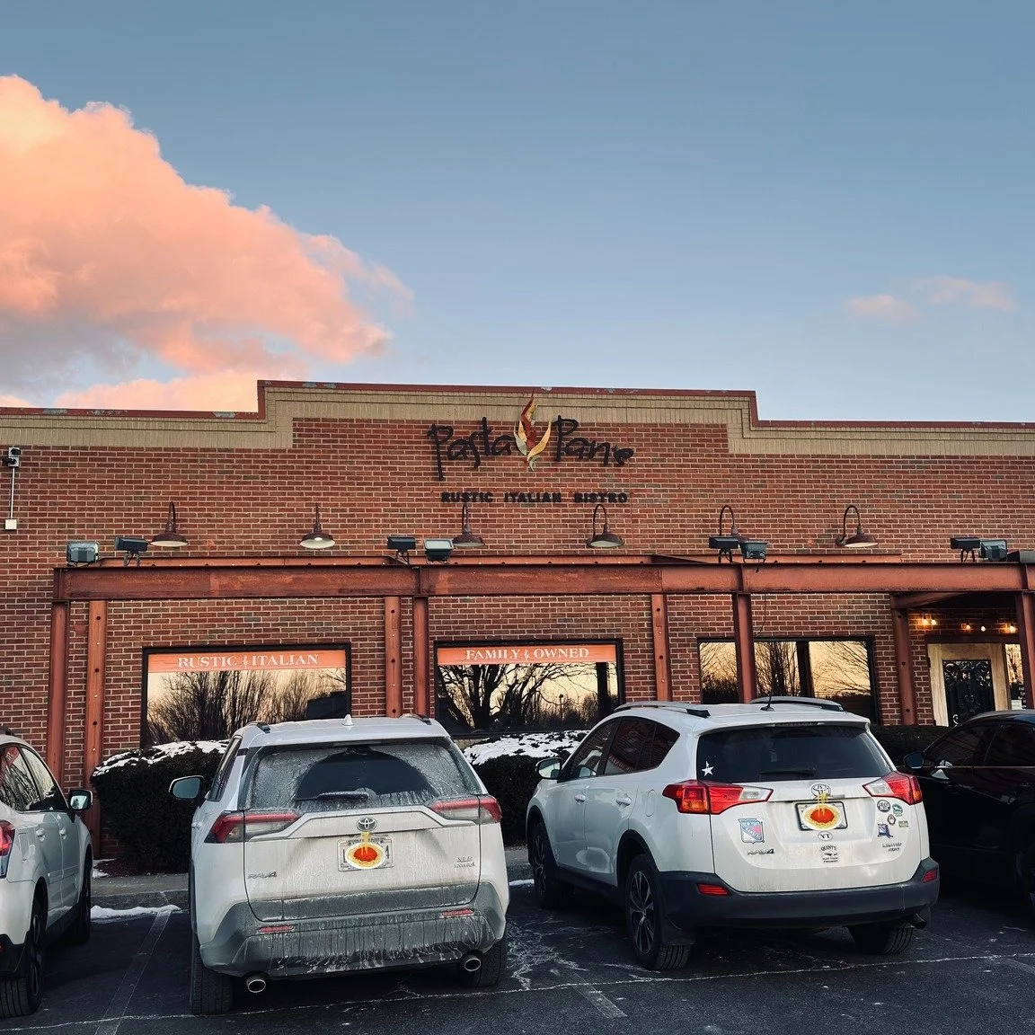 Due to the snowstorm, Pasta Pane will be CLOSED today. 
Regular hours will resume tomorrow! 🍷