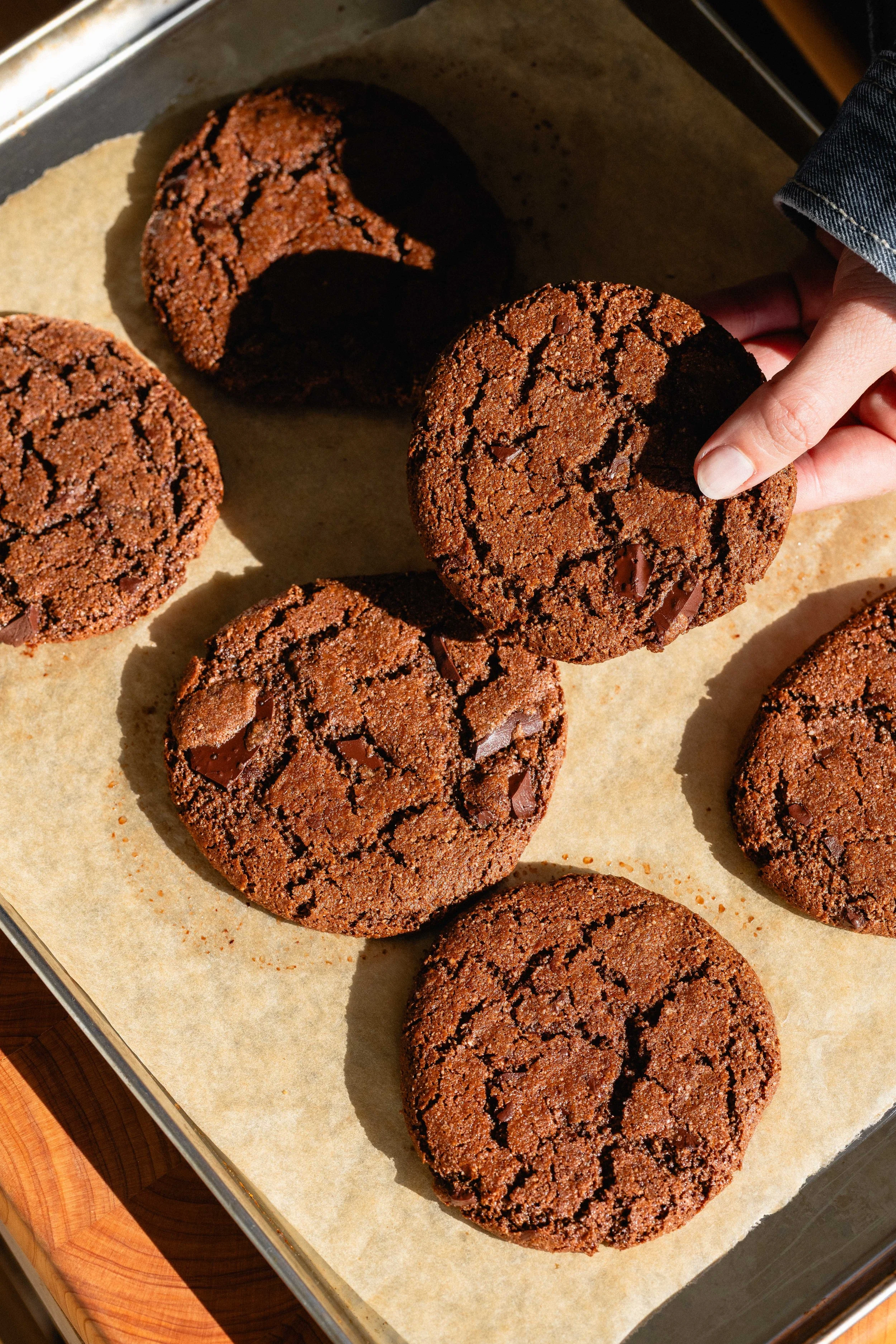 Double Chocolate Chip Cookies (GF, DF, EF) 