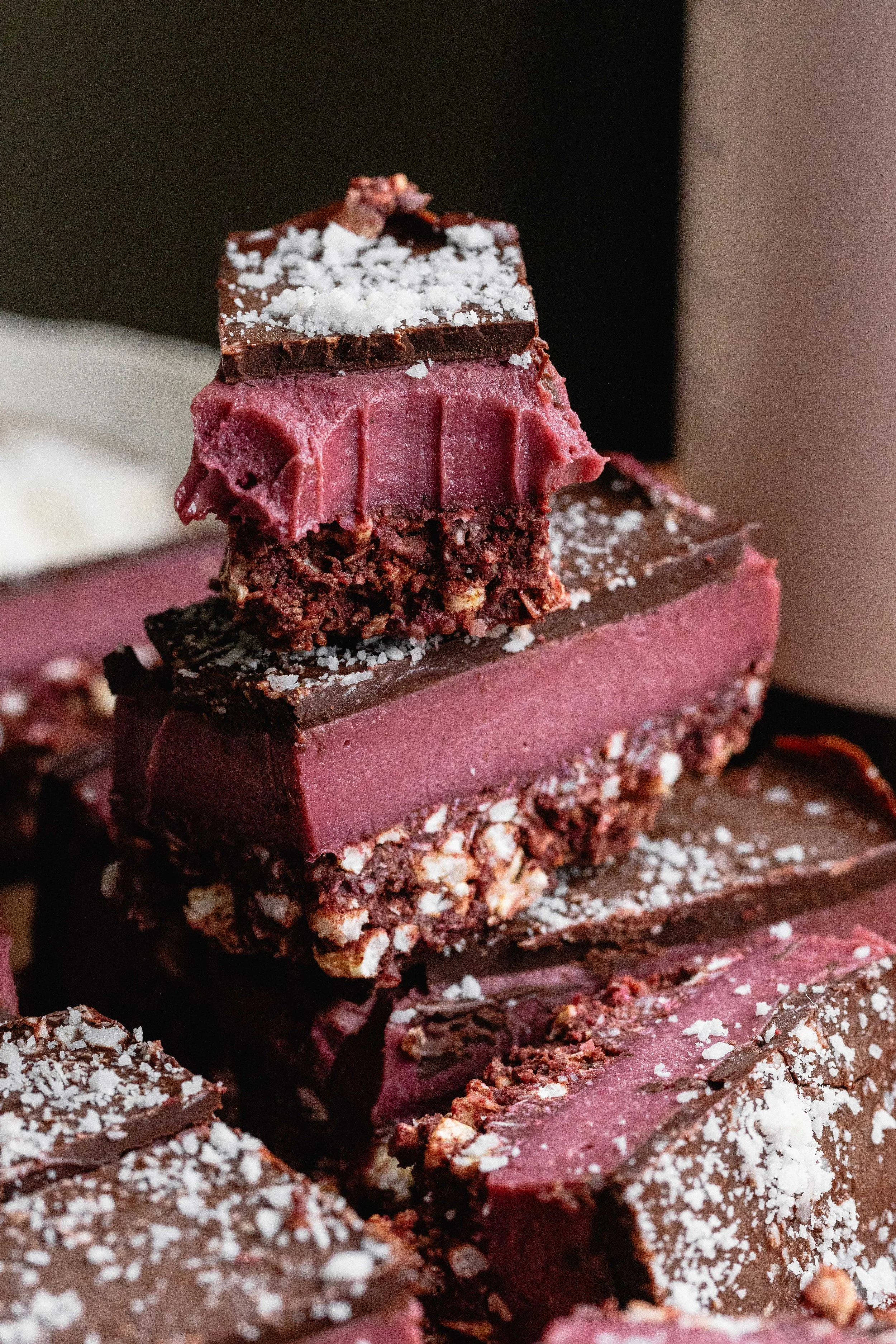 Chocolate Coconut Layered Slice