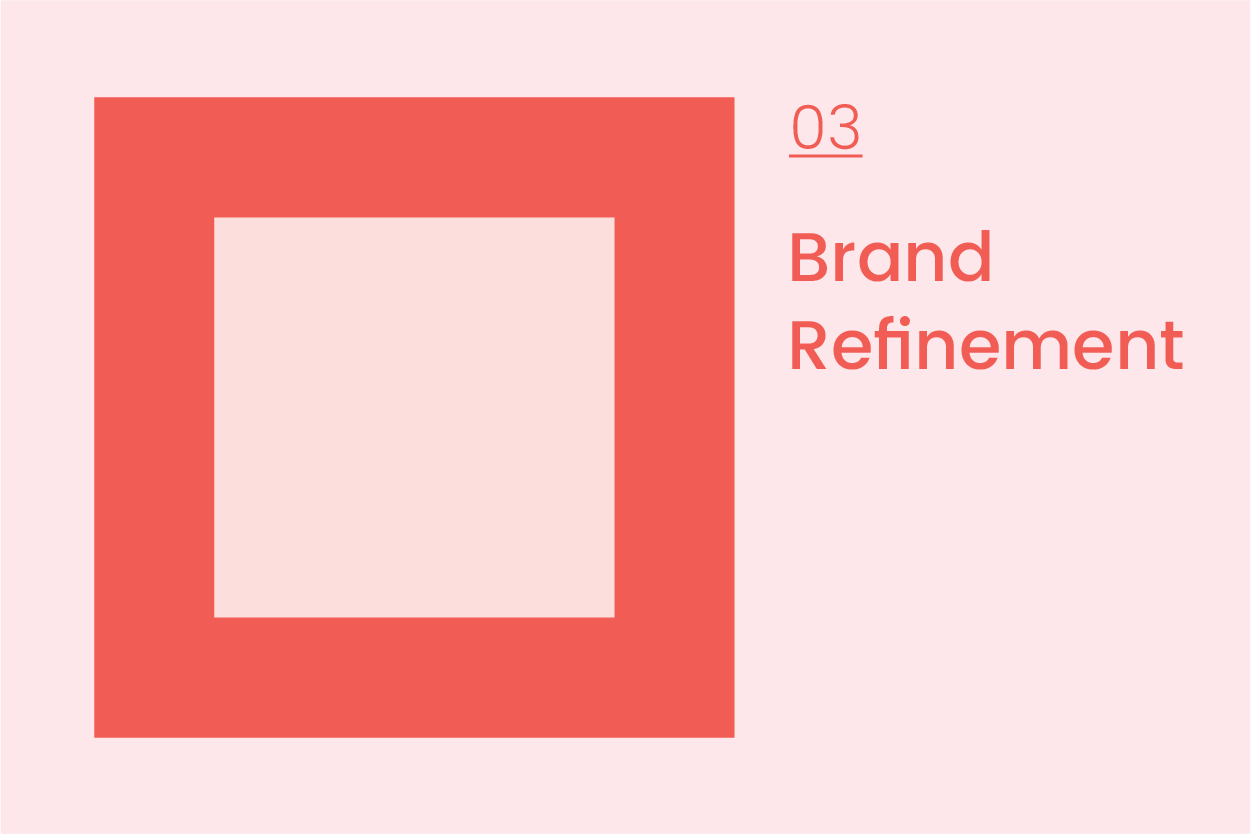      








  

    
  
     

      

      
         
          
        
        

        
          
            
           
                
           
        
          
        

        
      
         
      

     
  


  


     Journal 03  Refining your brand direction  So you’ve chosen the preferred concept direction for your brand (yay!) and are keen to now roll out all your bits and pieces like business cards and promo items. But what if you’ve got some minor feedback you’d like to discuss?  Well... the design refinement stage is all about developing and extending the concept direction across various other collateral and tweaking how all the elements work together. In an ideal world the concept presentation would perfectly suit your needs and you’d have no feedback. Fingers crossed. But this is also a great point for discussing what feedback you might have on your selected direction and where designers make any minor refinements. It is, afterall, about collaborati