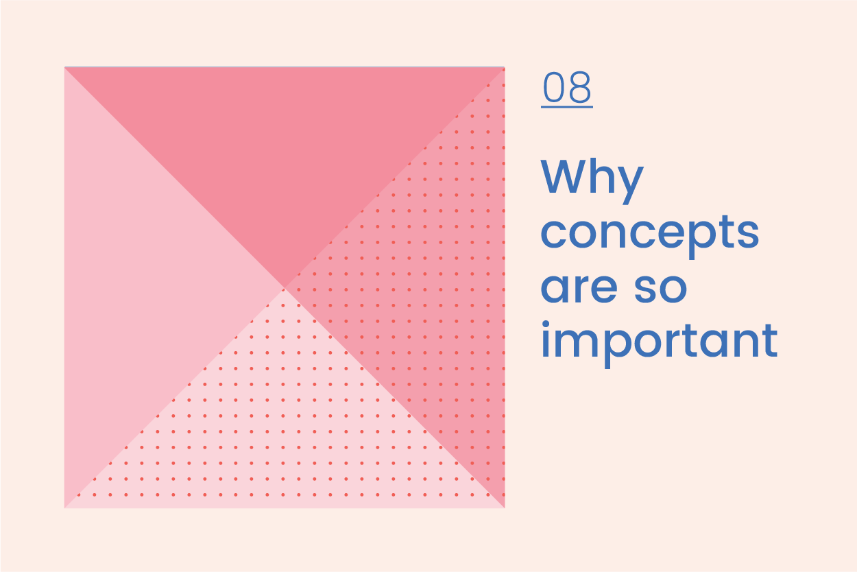       Journal 8  Why concepts are so important  Yeah, this quote made me laugh! While it might just be a simple play on words, it also made me think about how some clients like to skip the creative concept process altogether and run straight with what they are thinking for their brand direction.     








  

    
  
     

      

      
         
          
        
        

        
          
            
           
                
           
        
          
        

        
      
         
      

     
  


  


     Great clients I’ve worked with have briefed in their thinking, allowing us to come up with several concepts (usually around 3 different directions), which not only speak to the brief and vision the client has but may focus on slightly different aspects of the brief, that the client hasn’t thought of.   Providing this choice of concept directions for the client, not only adds valuable design thinking to the visual outcome but also draws on the designer’s