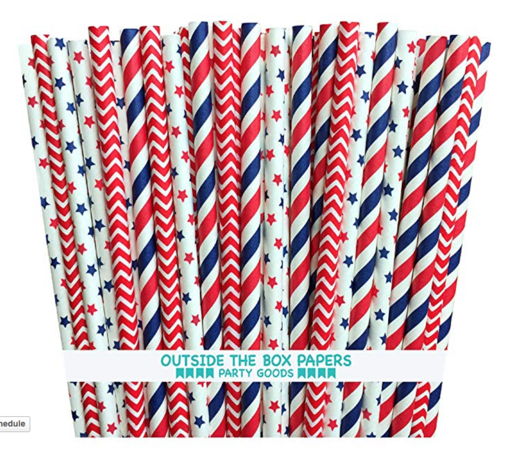 Fourth of July Straws 